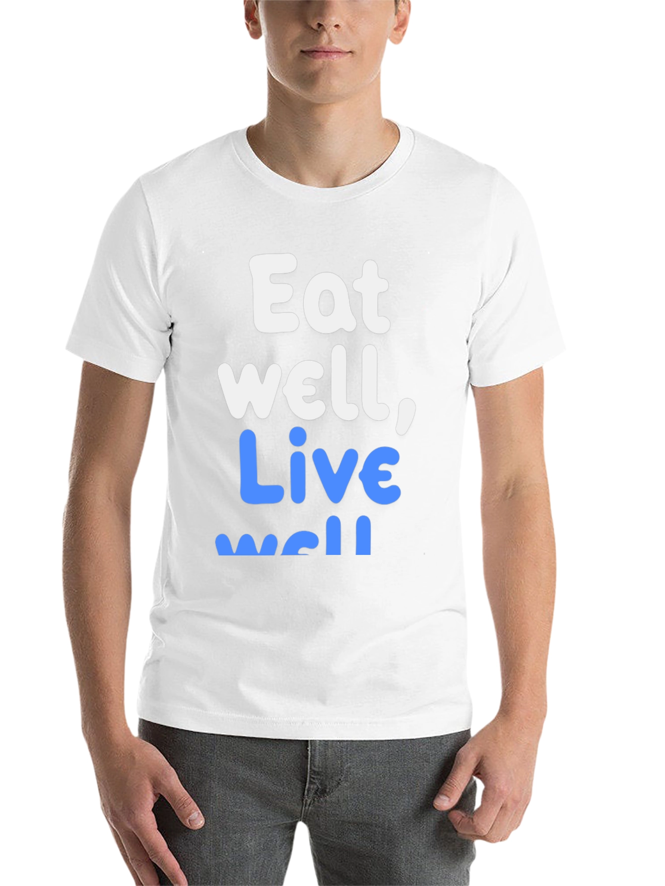 Black Eat Well, Live Well Graphic Tee - Unisex view 14