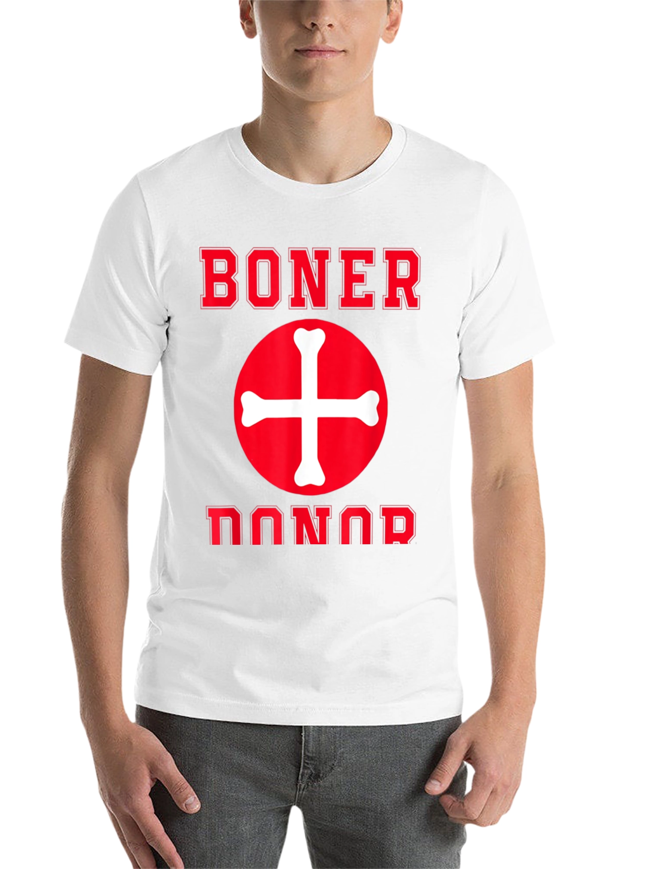 Black Humorous "Boner Donor" T-Shirt - Funny Graphic Tee view 14