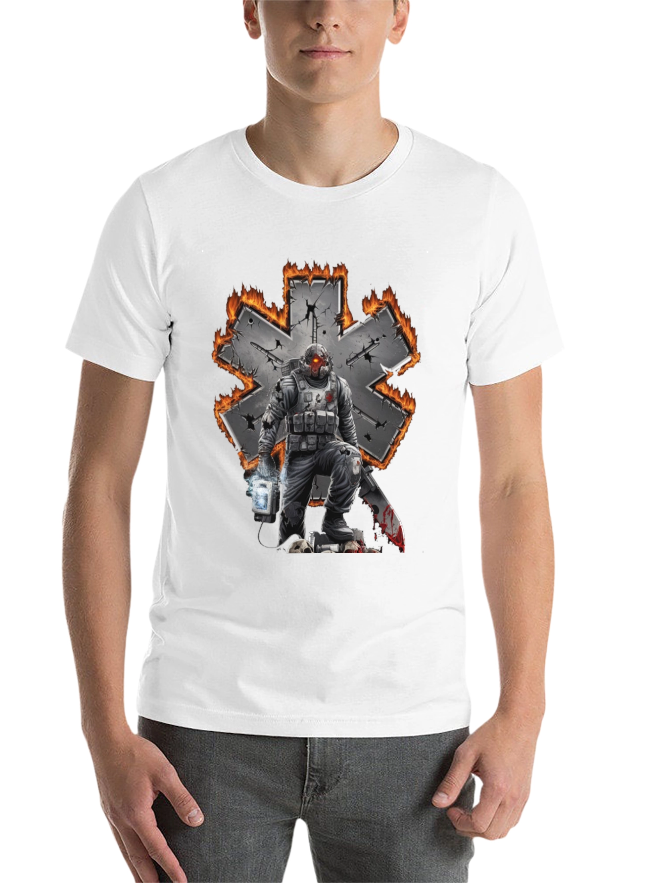 Black Paramedic Star of Life T-Shirt view 14