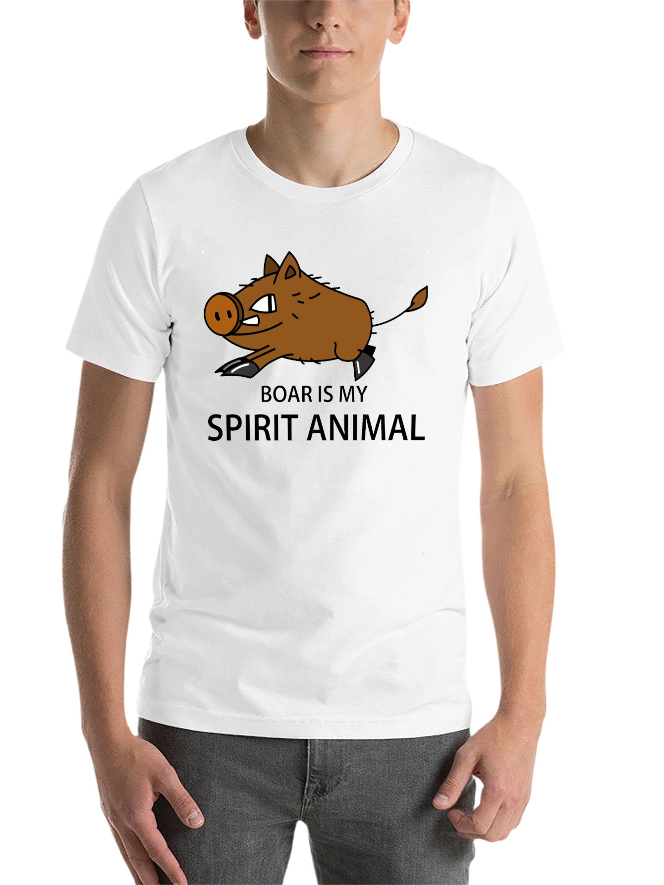 Black Boar Is My Spirit Animal Graphic T-Shirt view 14