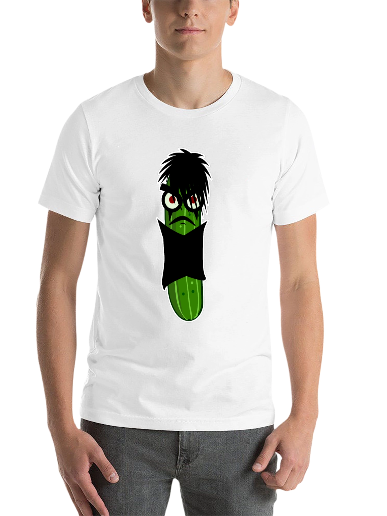Black Emo Pickle Graphic Tee - Unique & Fun Design view 14