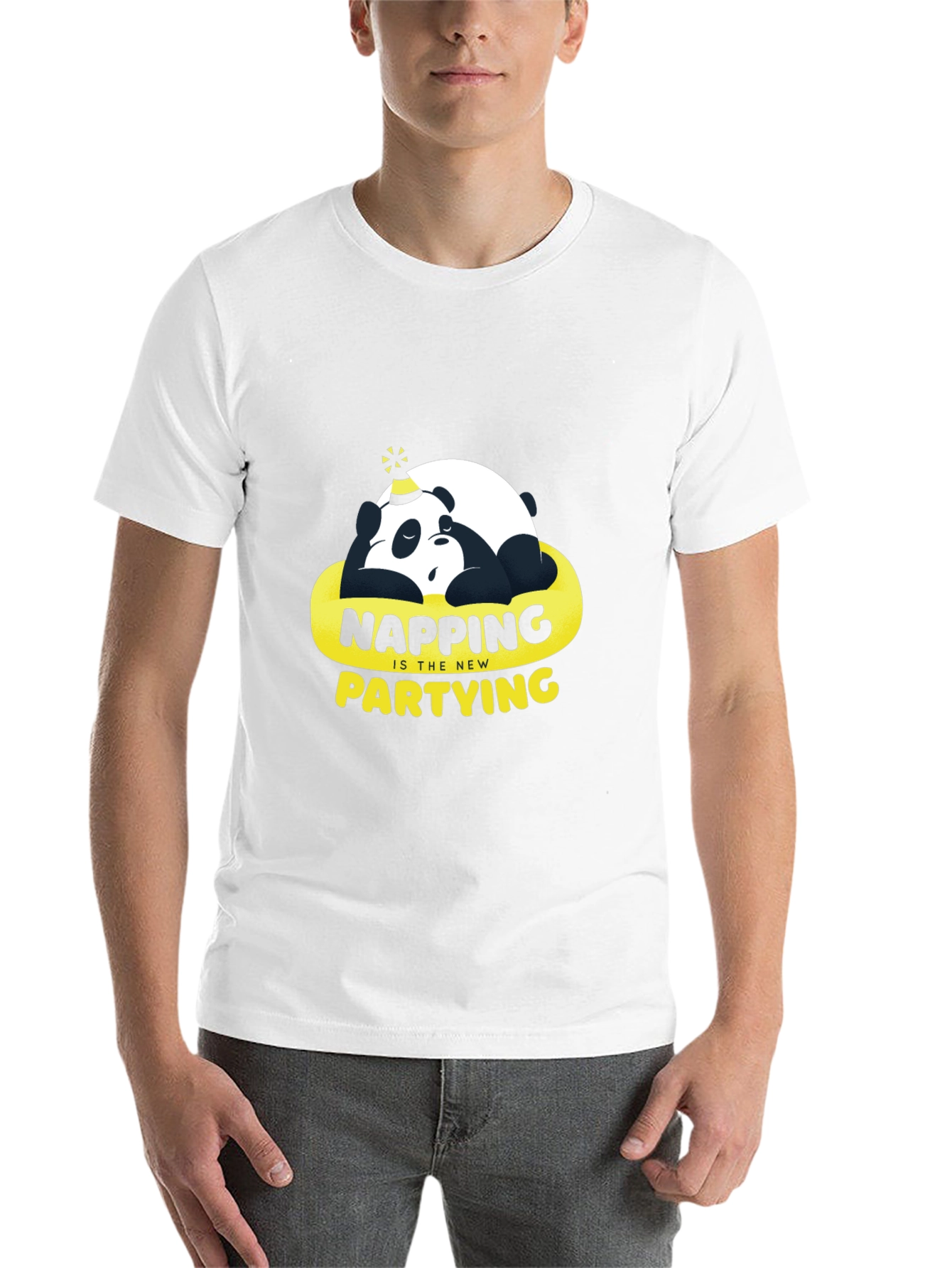 Black Napping is the New Partying T-Shirt - Panda Sleep Tee view 14