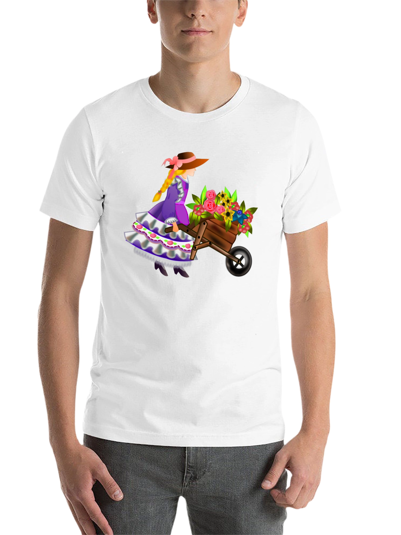 Black Whimsical Gardener Graphic Tee view 14