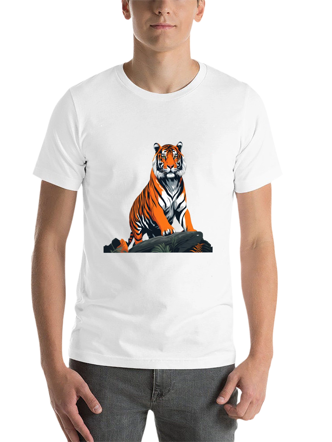 Black Tiger Graphic T-Shirt - Bold Animal Print Tee view 14
