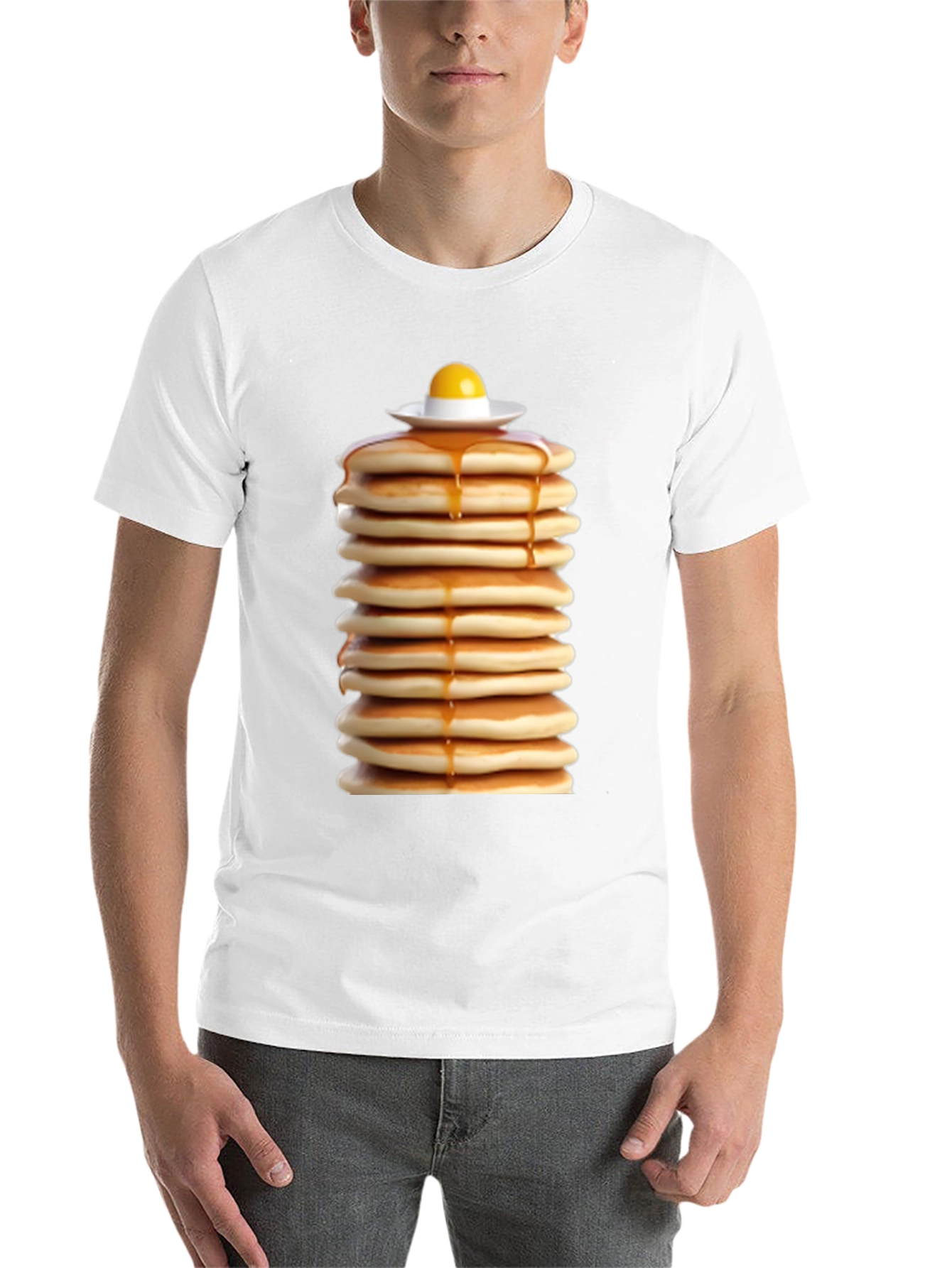 Pancake Stack Tee - Breakfast Food T-Shirt - 14