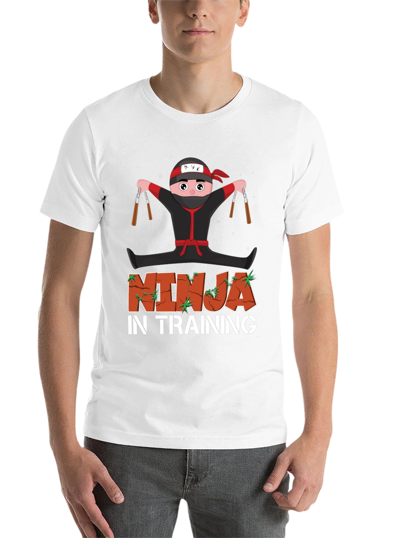 Black Ninja in Training Graphic Tee view 14