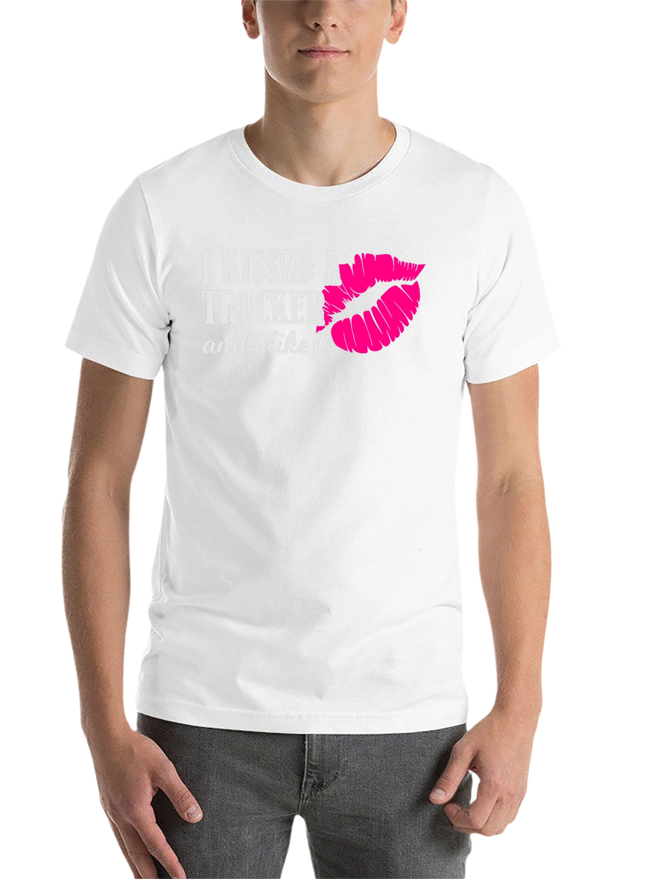 Black I Kissed a Trucker T-Shirt view 14