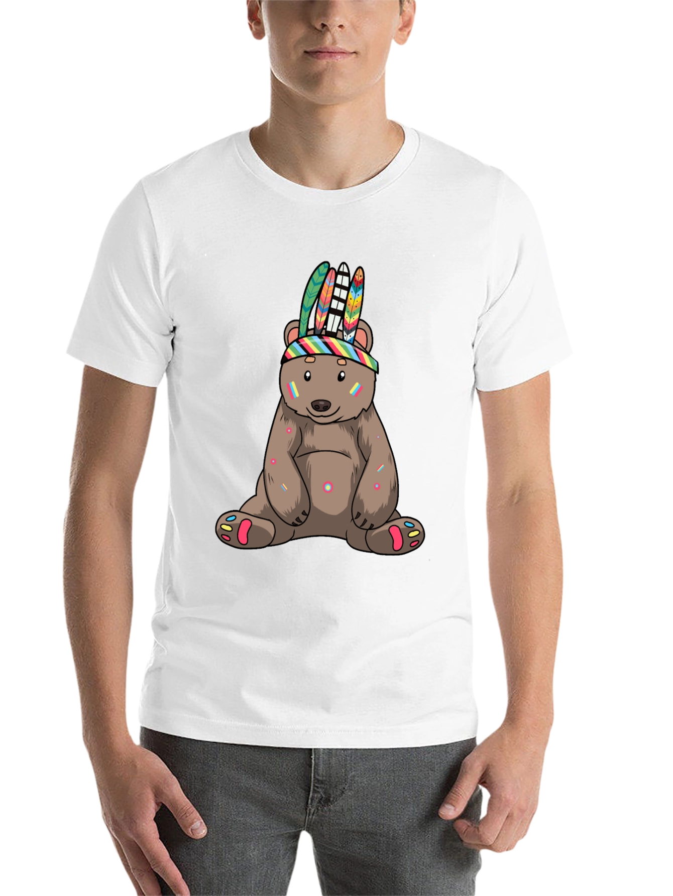 Black Cool Bear T-Shirt - Fun, Colorful Design view 14