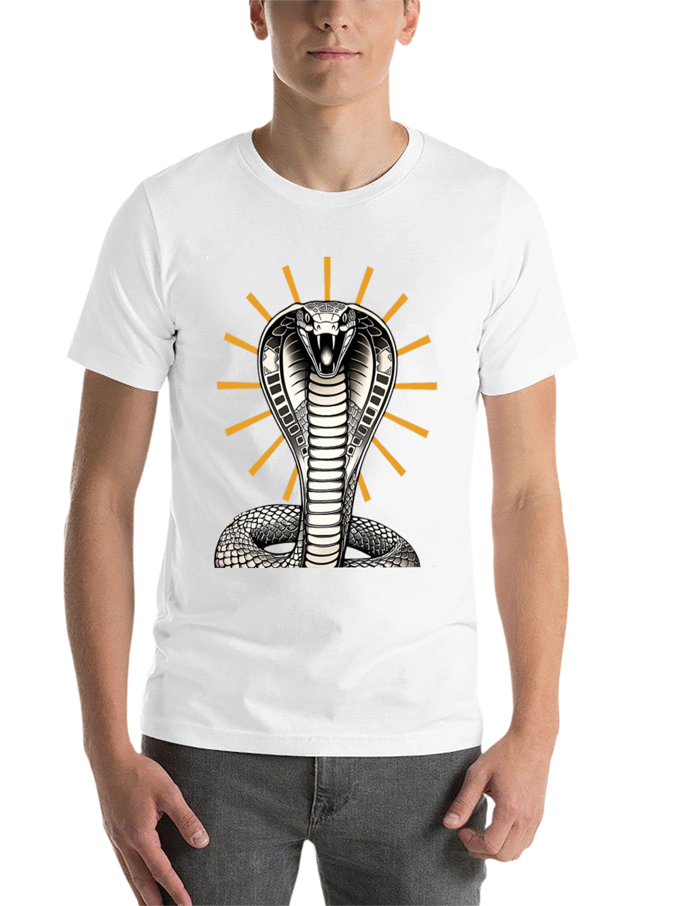 Black Cobra Snake Graphic Tee - Striking Design, Comfortable Fit view 14