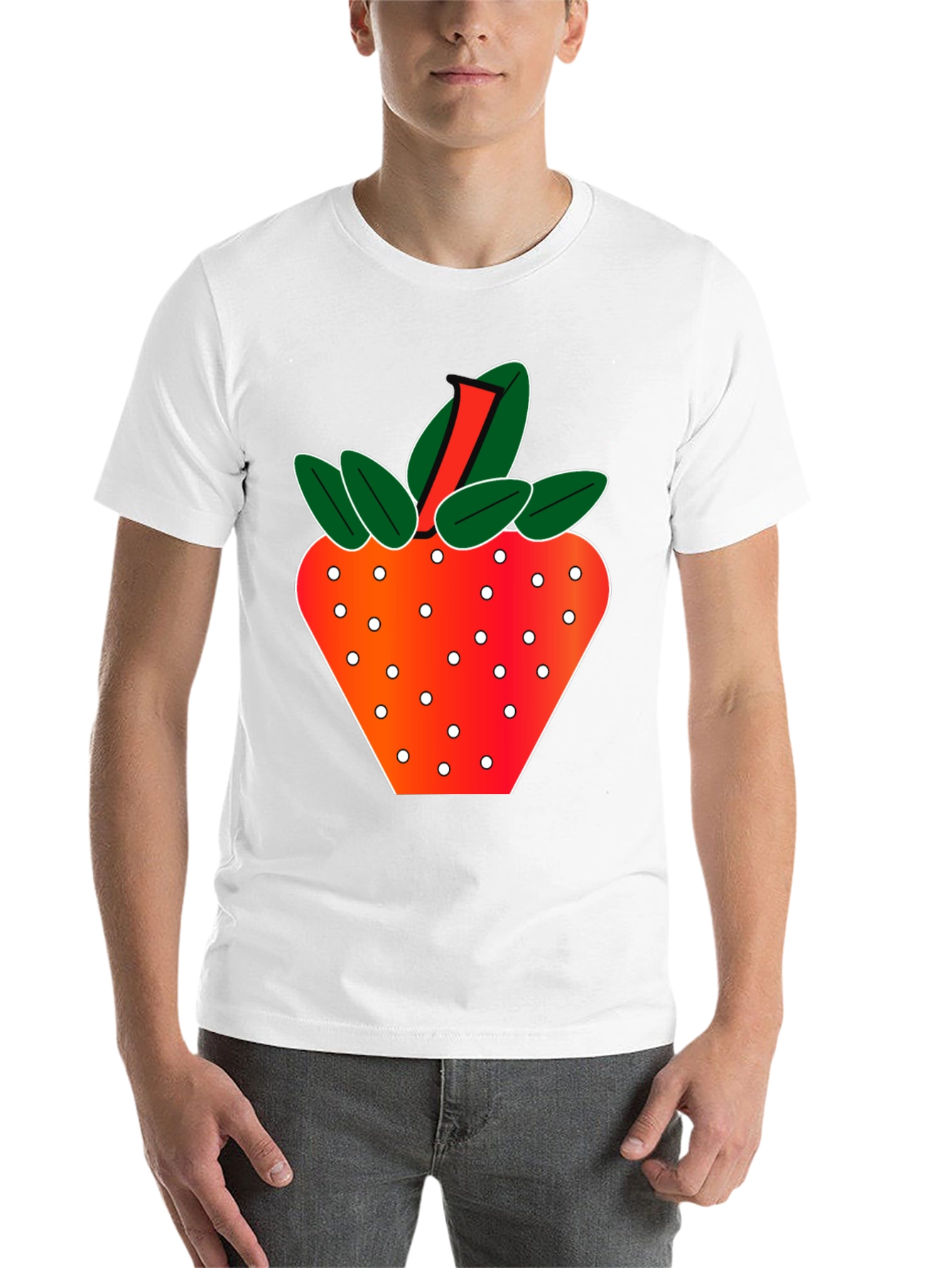 Black Strawberry Graphic T-Shirt - Fresh & Fun Design view 14