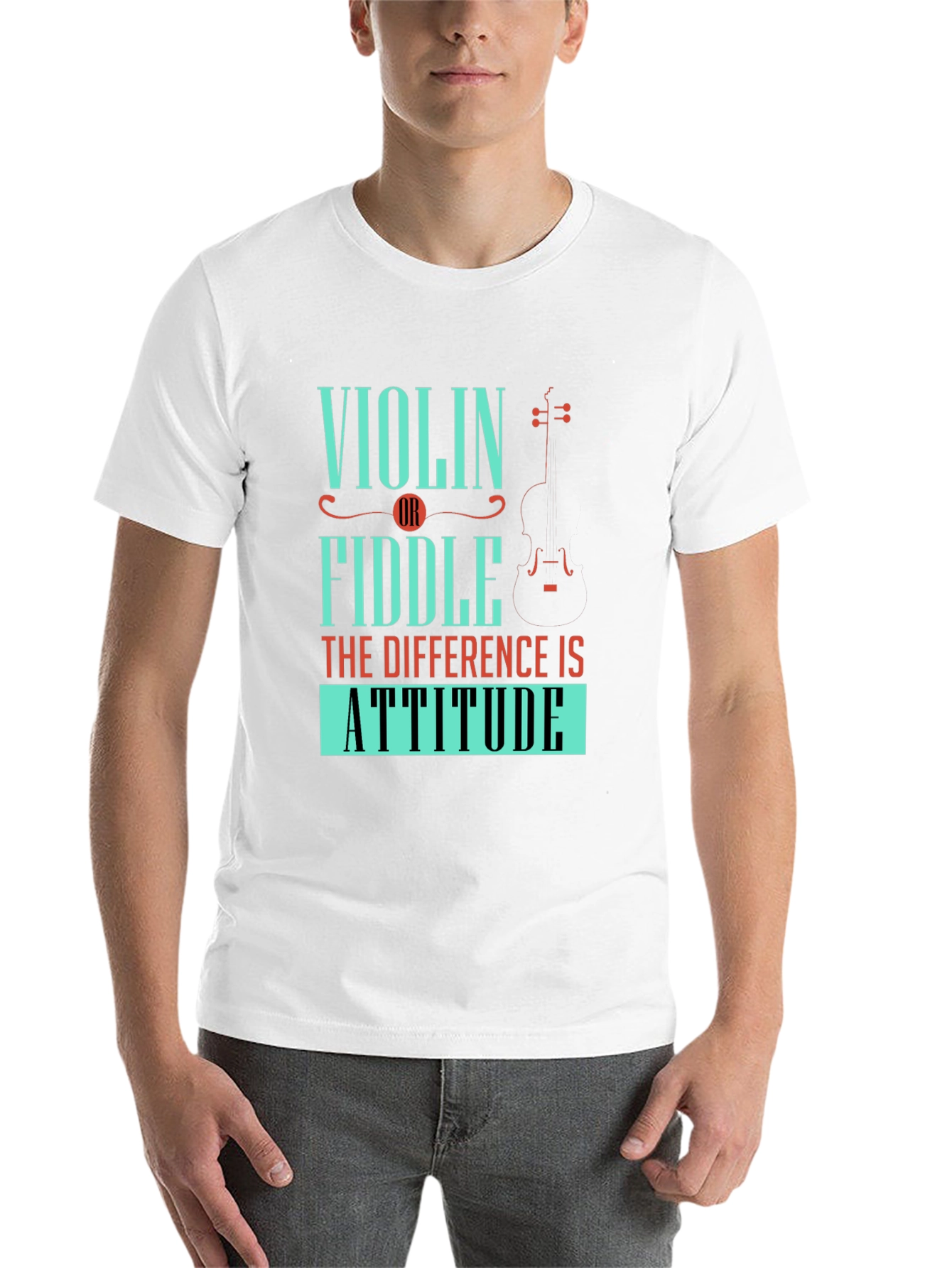 Black Violin or Fiddle Attitude T-Shirt view 14