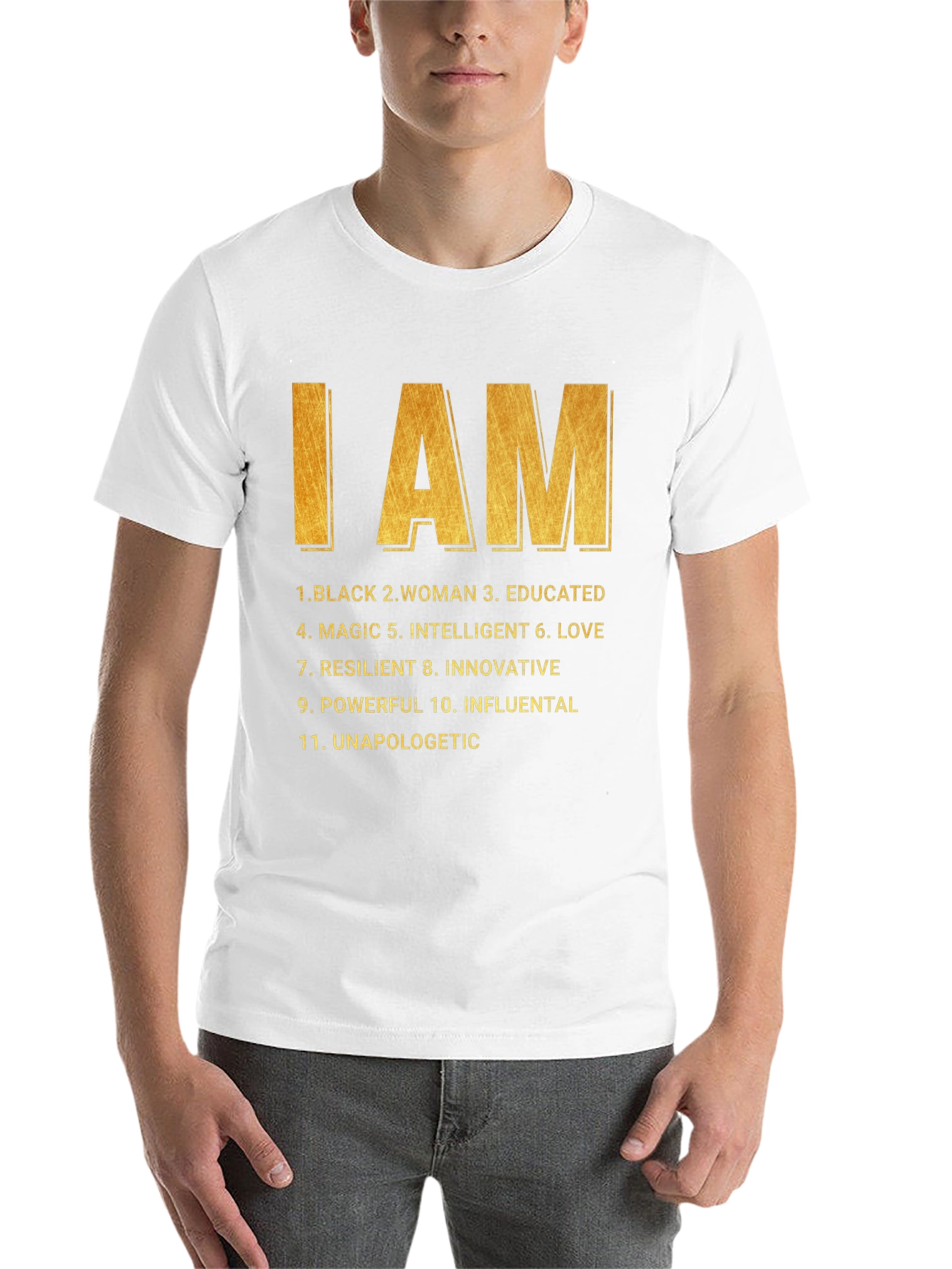 Black I AM Black Woman T-Shirt view 14