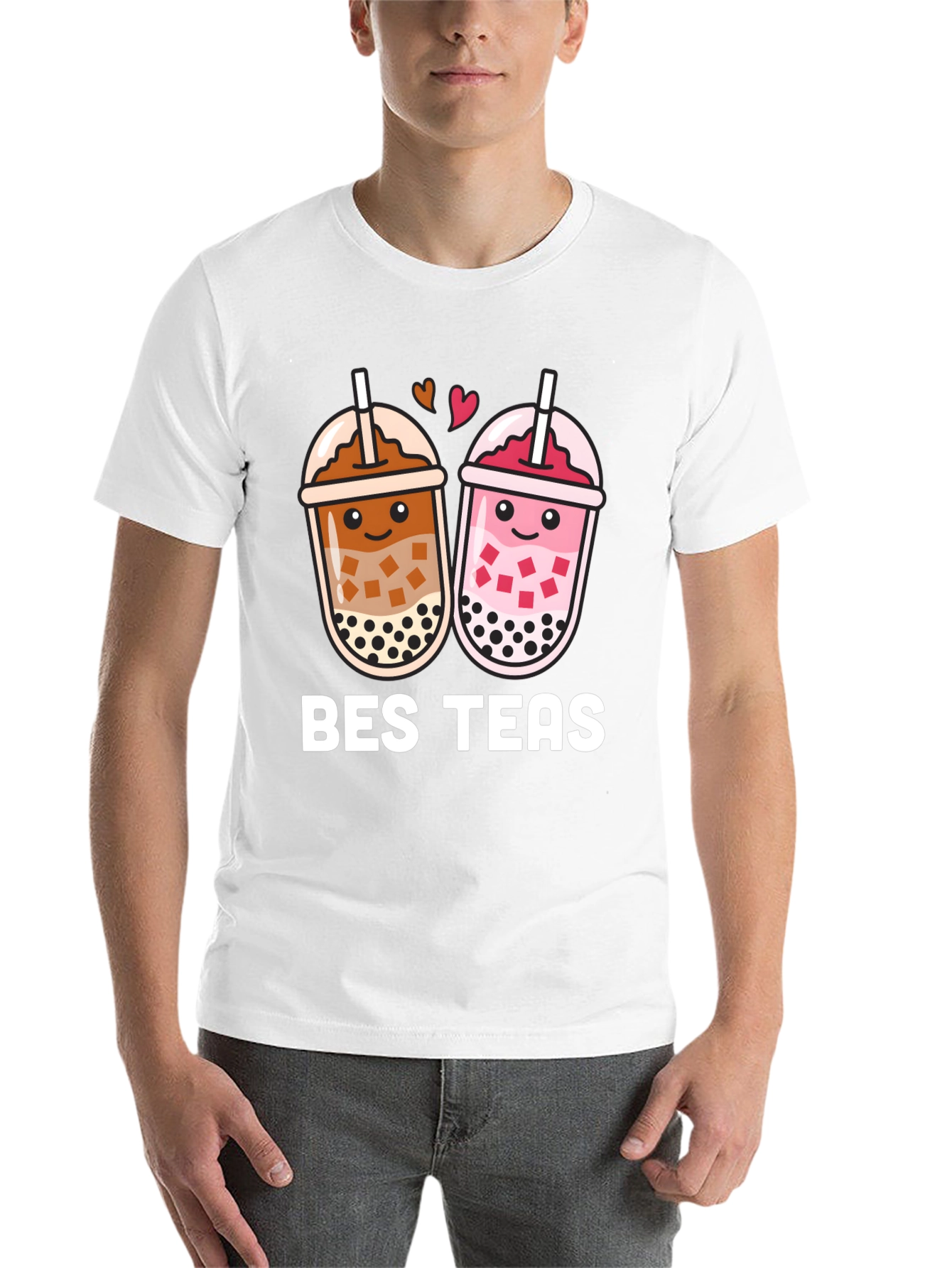 Black Bes Teas Black T-Shirt - Boba Tea Design view 14