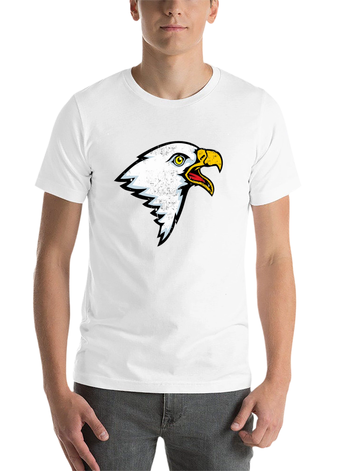 Black Bold Eagle Graphic T-Shirt - Black view 14