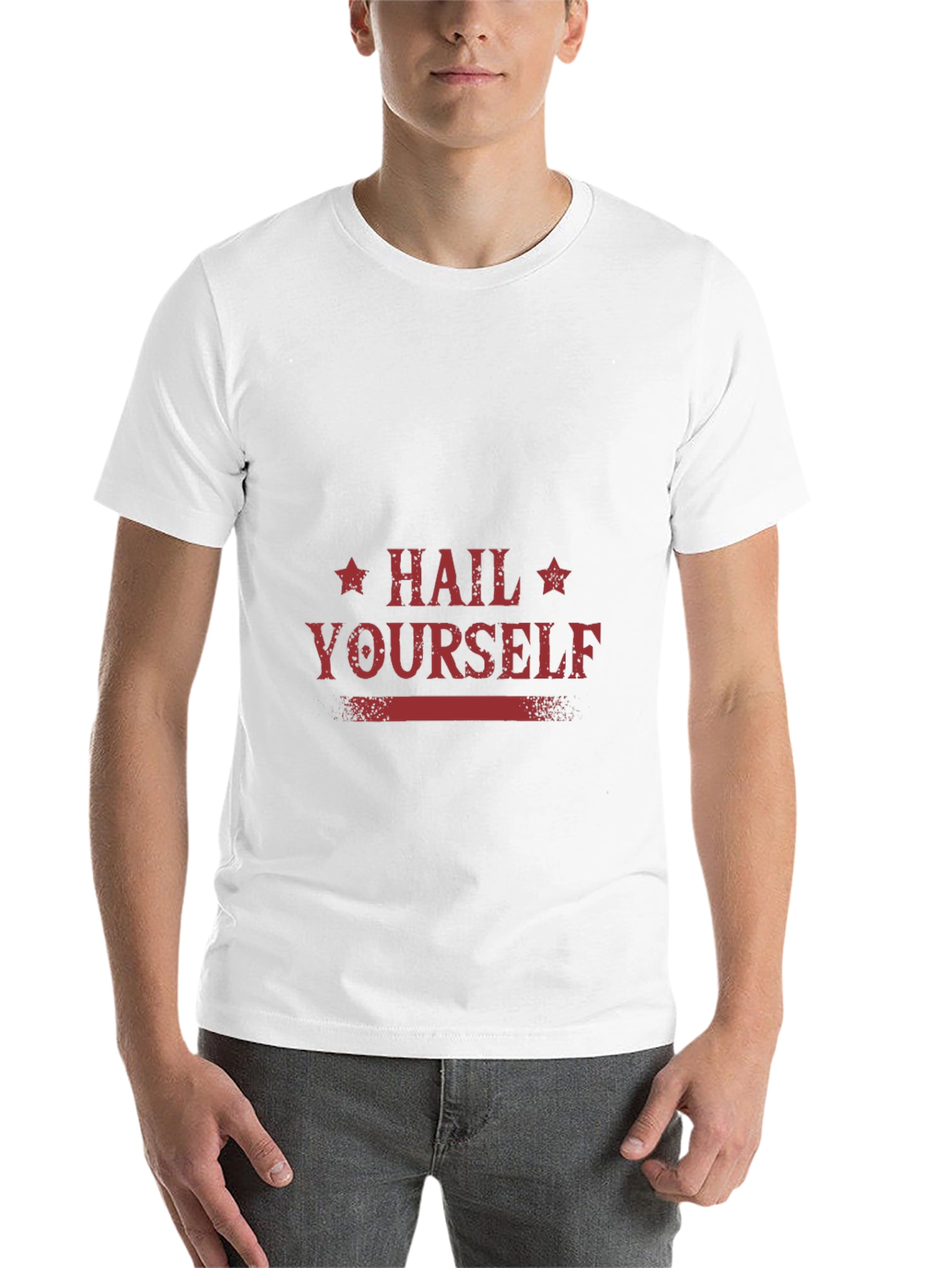 Black Hail Yourself Graphic Tee - Black Cotton Blend T-Shirt view 14