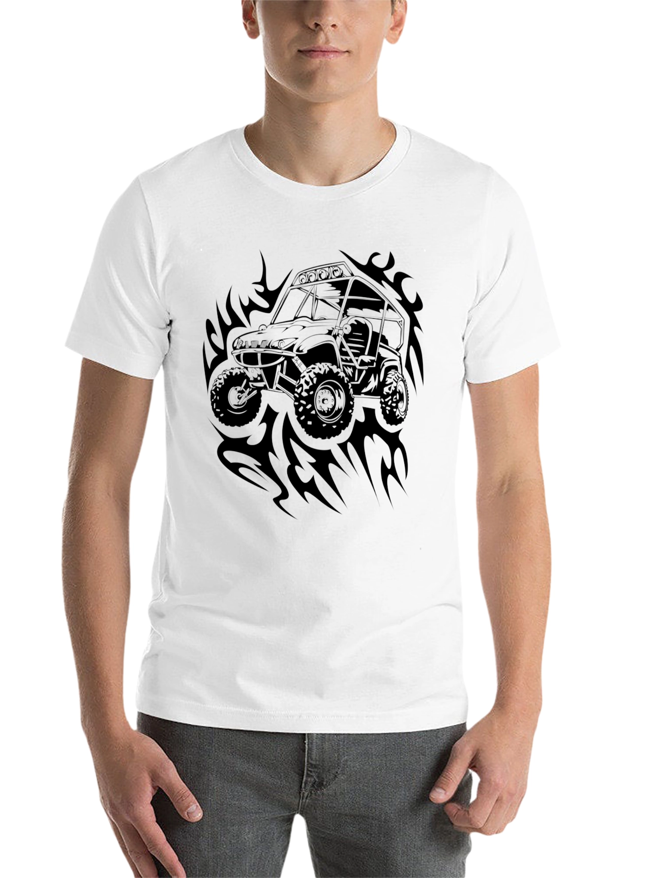 Black Off-Road Vehicle Graphic Tee view 14