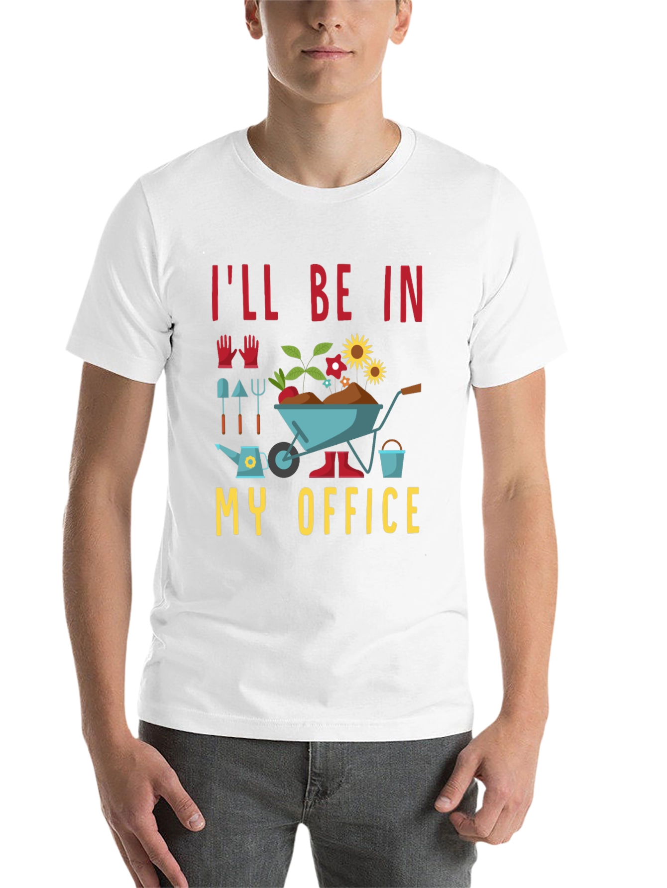 Black Gardening Office T-Shirt -  Horticulture Humor Tee view 14