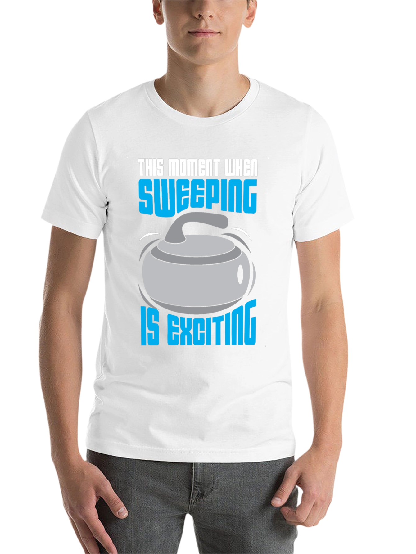 Black Sweeping is Exciting T-Shirt - Curling Fan Apparel view 14