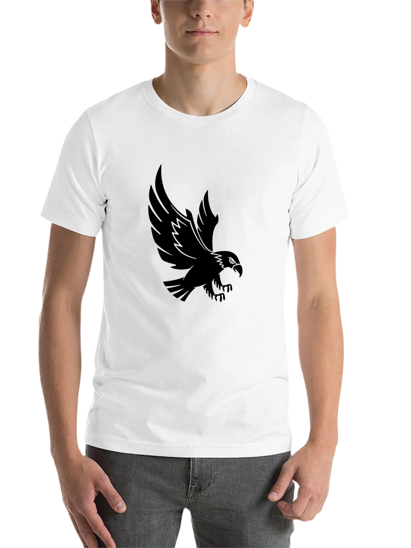 Black Black Eagle Graphic Tee - Men's Cool Casual Shirt view 14