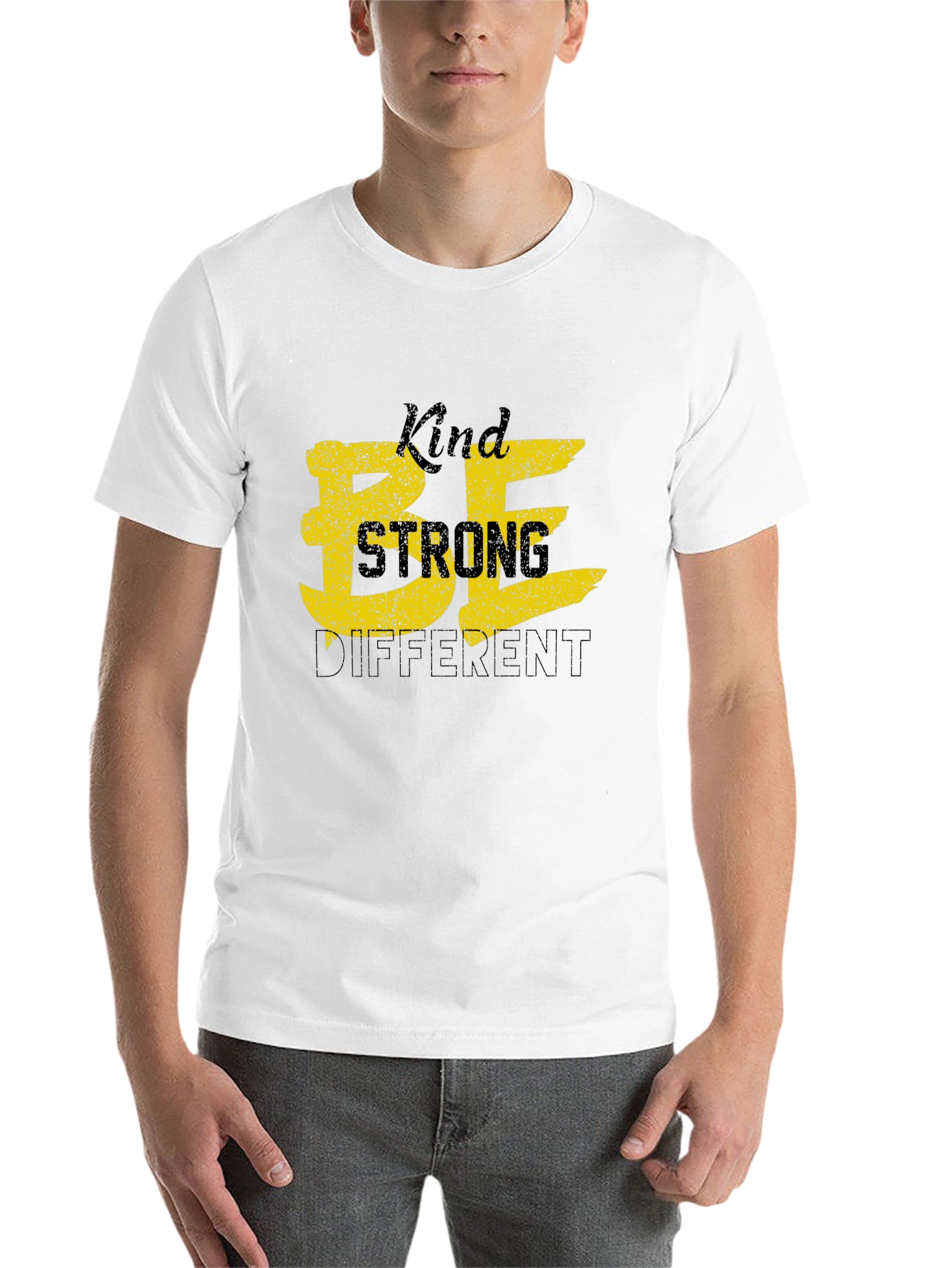 Black Be Kind, Be Strong, Be Different Black T-Shirt view 14