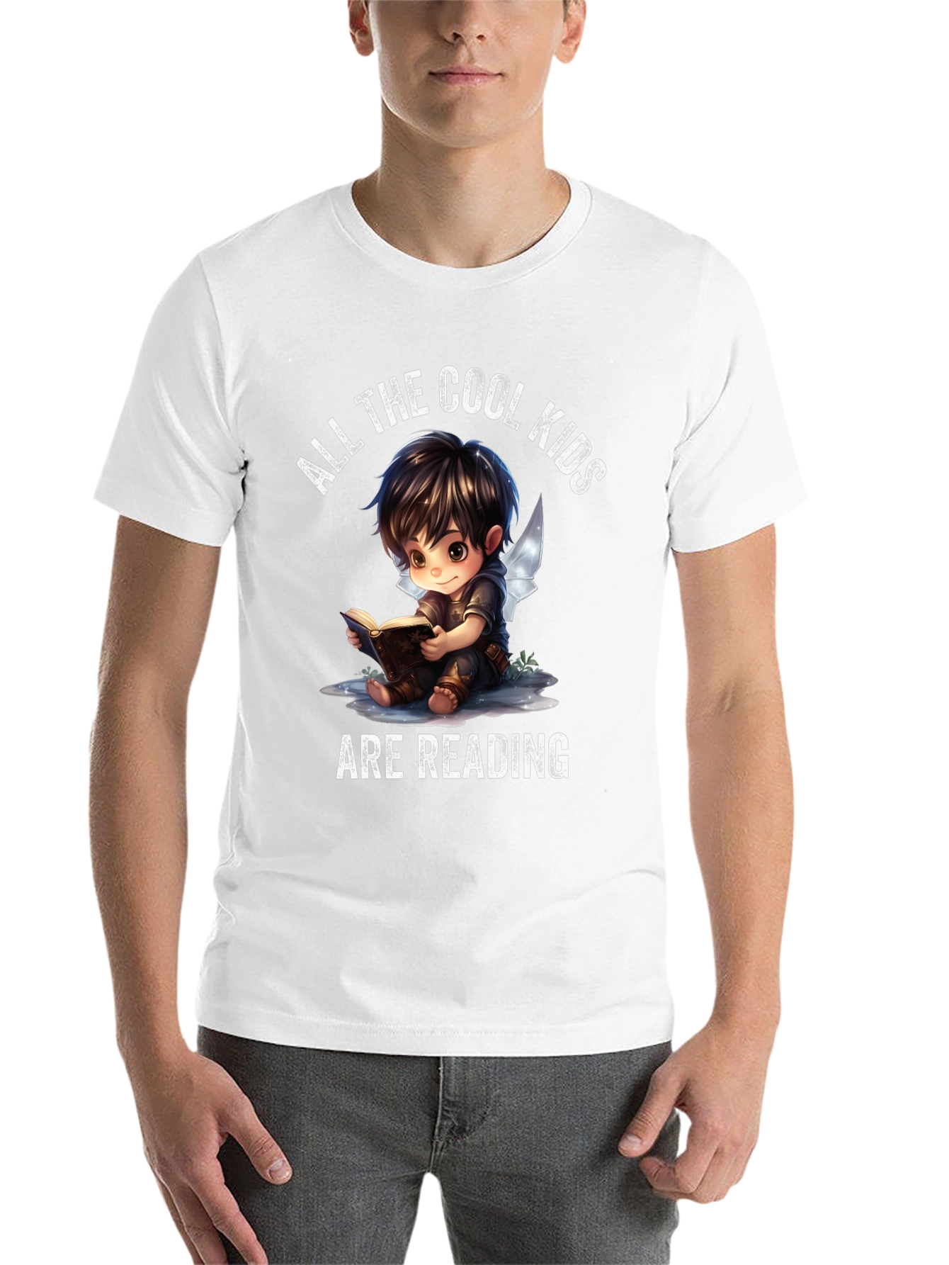 Black Cool Kids Reading Graphic T-Shirt view 14