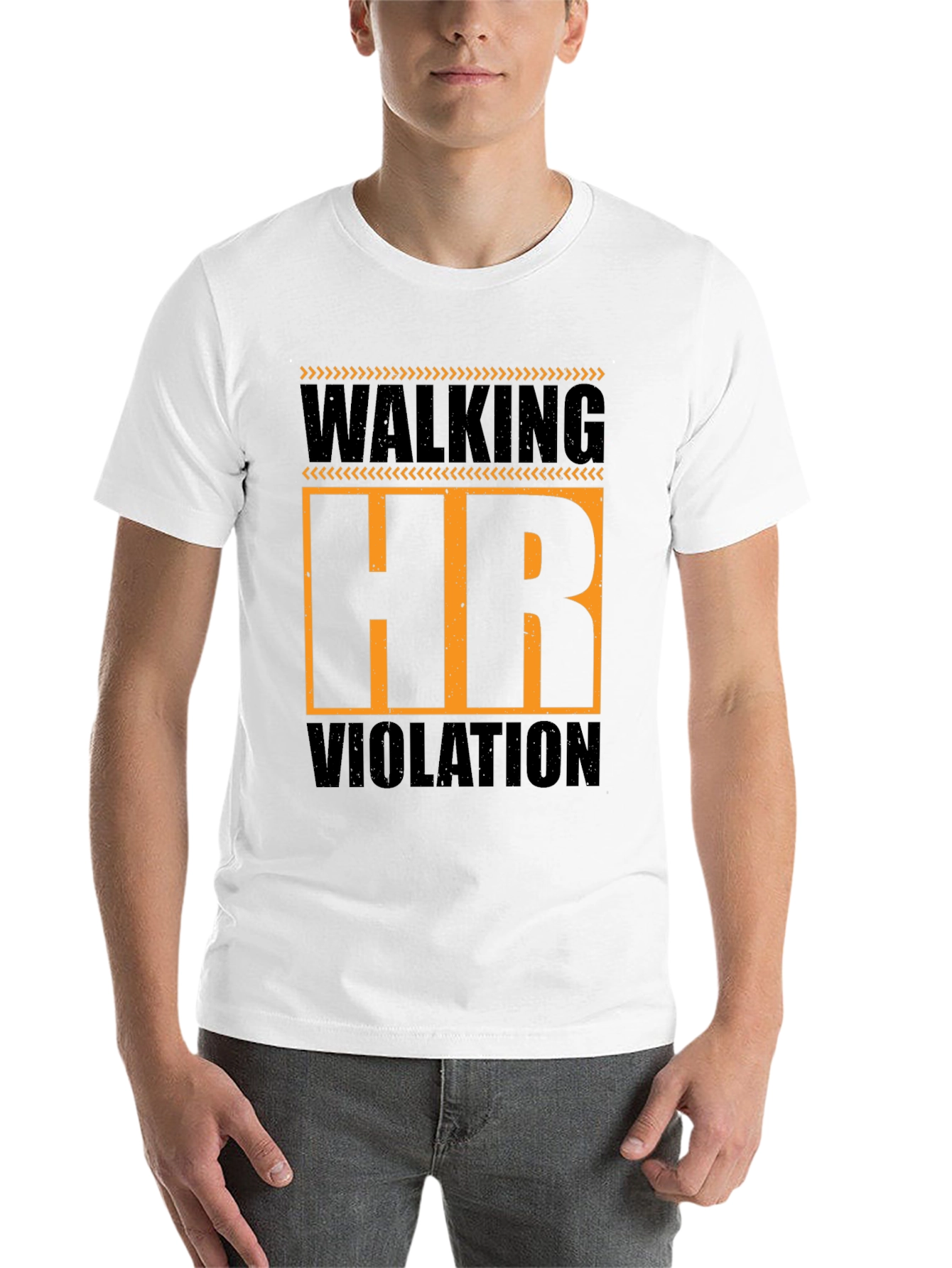 Black Walking HR Violation Graphic T-Shirt view 14