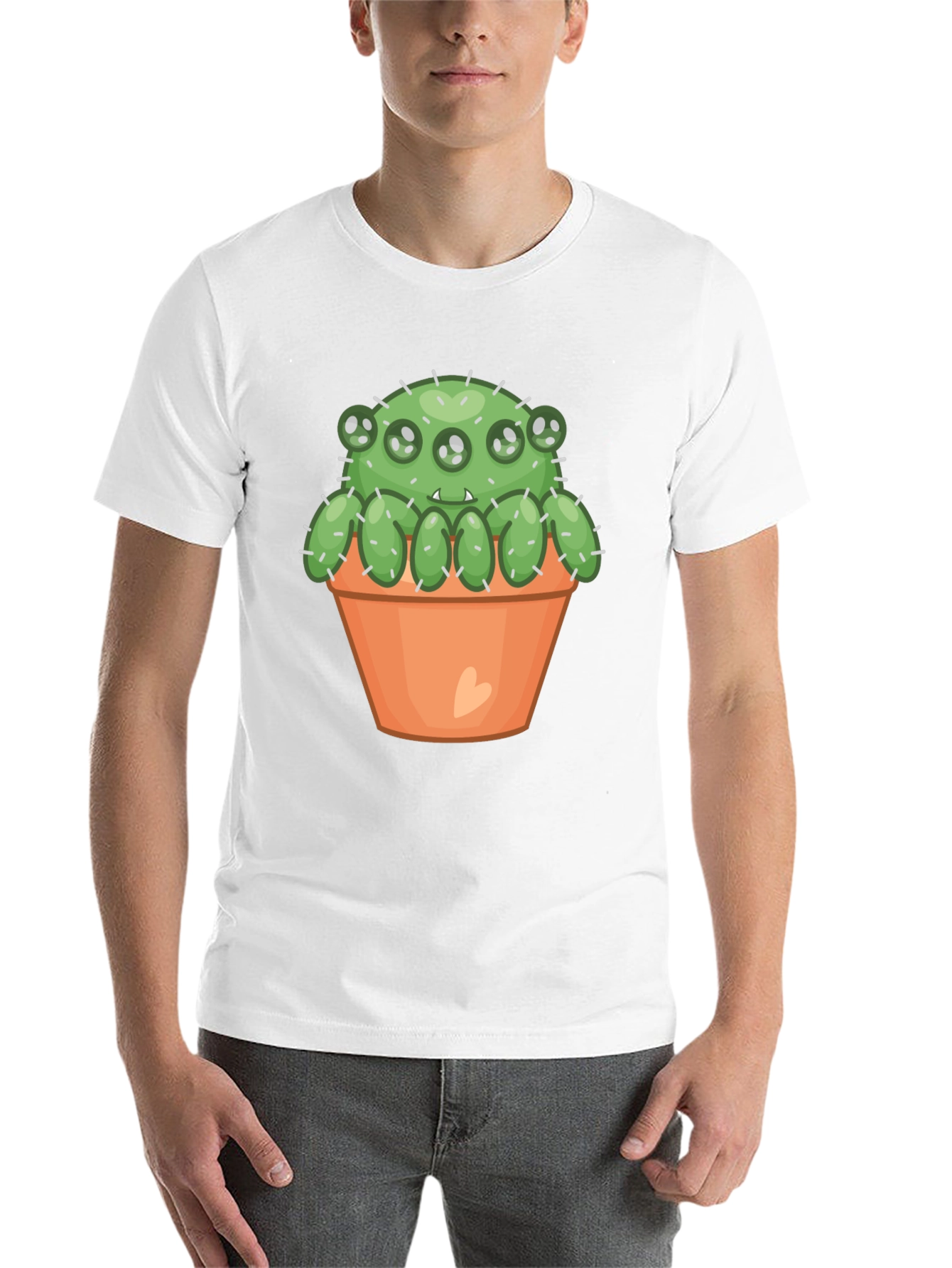 Black Cactus Monster T-Shirt - Cute & Spooky! view 14