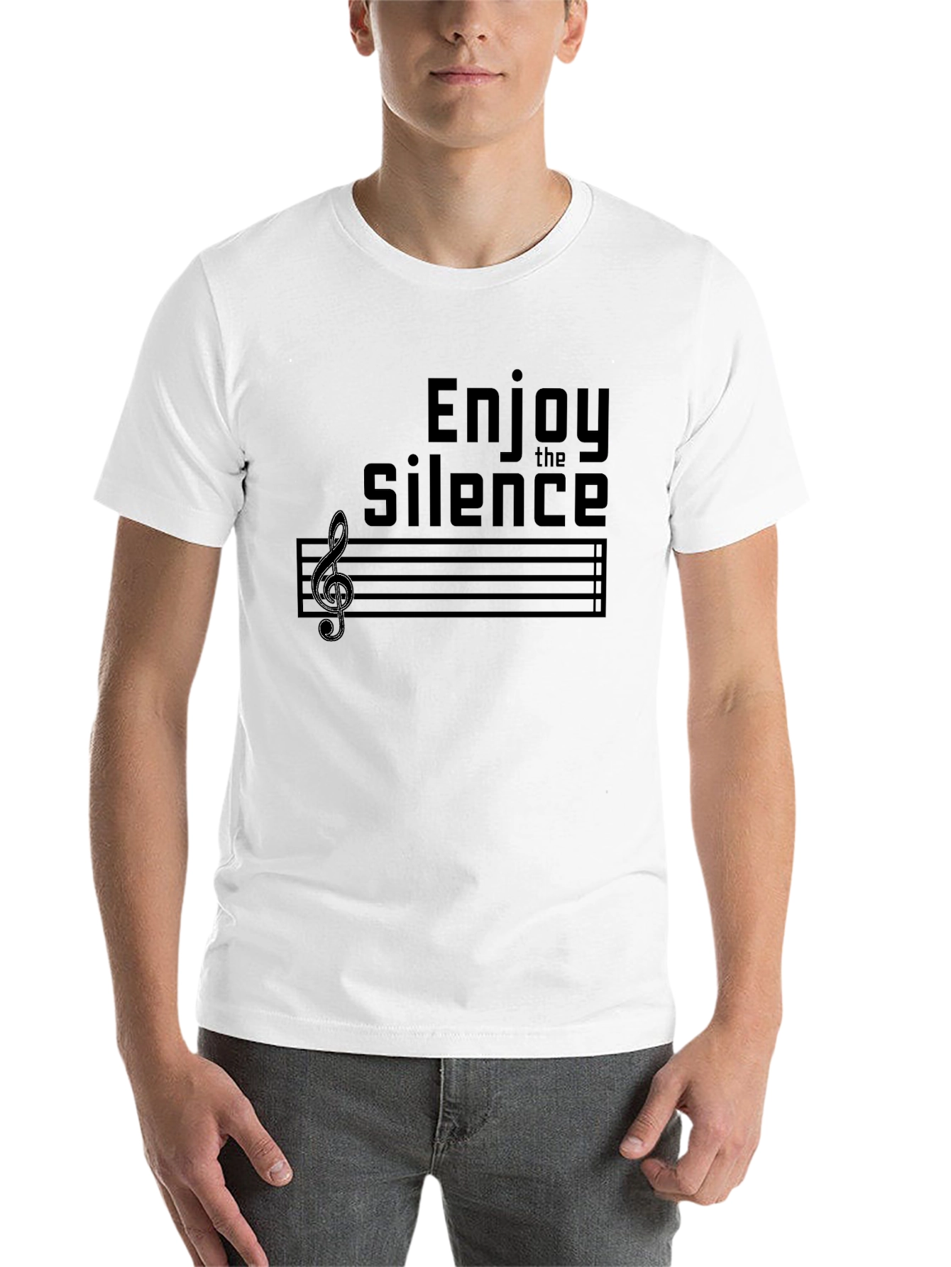 Black Enjoy the Silence Music Tee view 14
