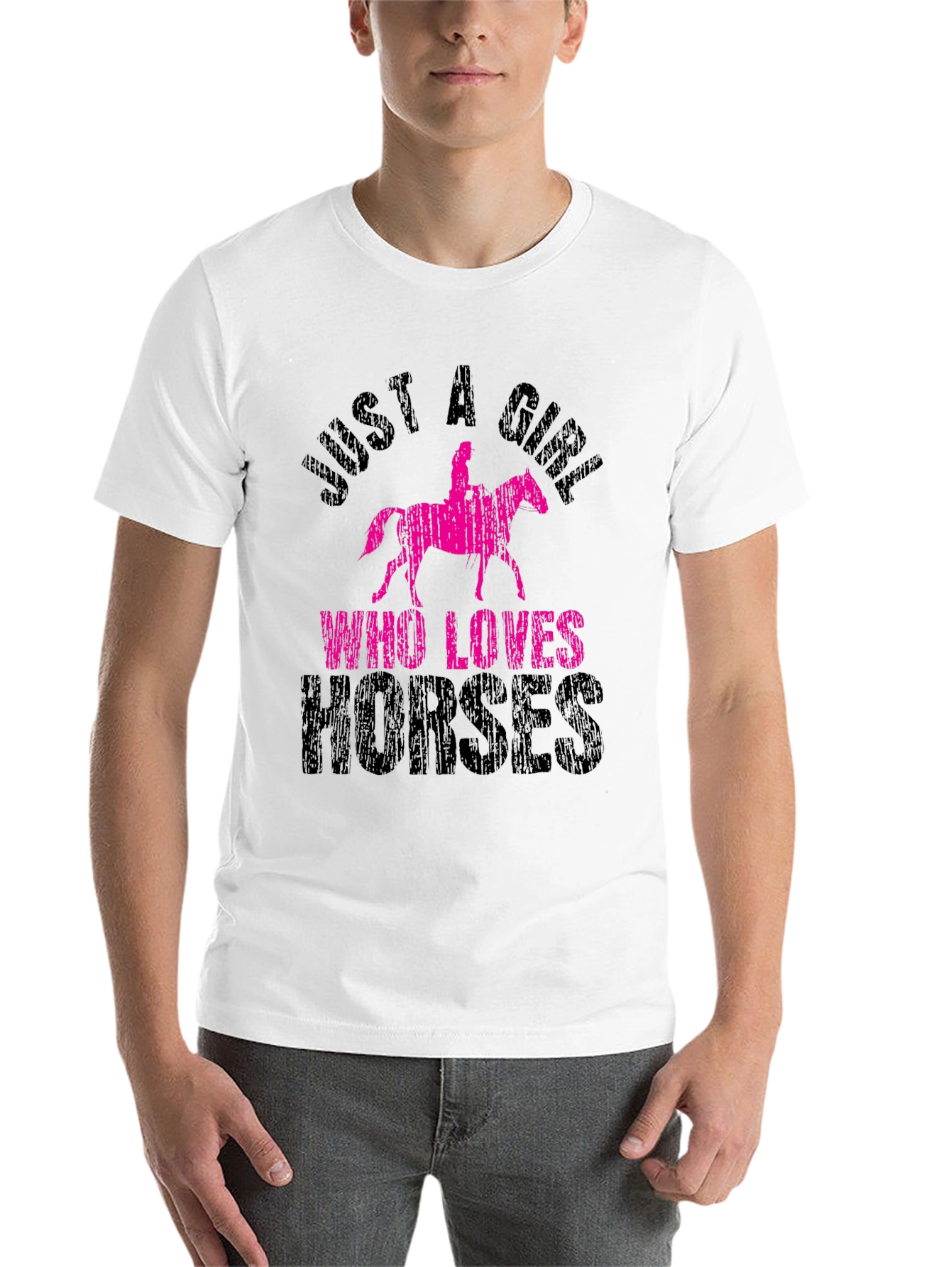 Black Just A Girl Who Loves Horses T-Shirt view 14