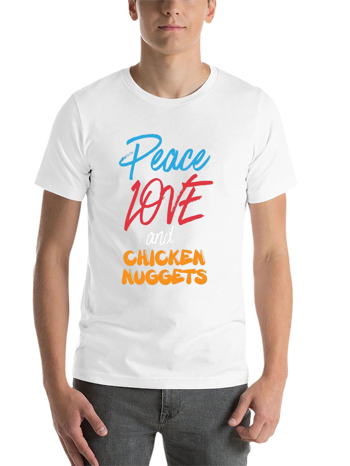 Peace Love Chicken Nuggets Graphic Tee - 14