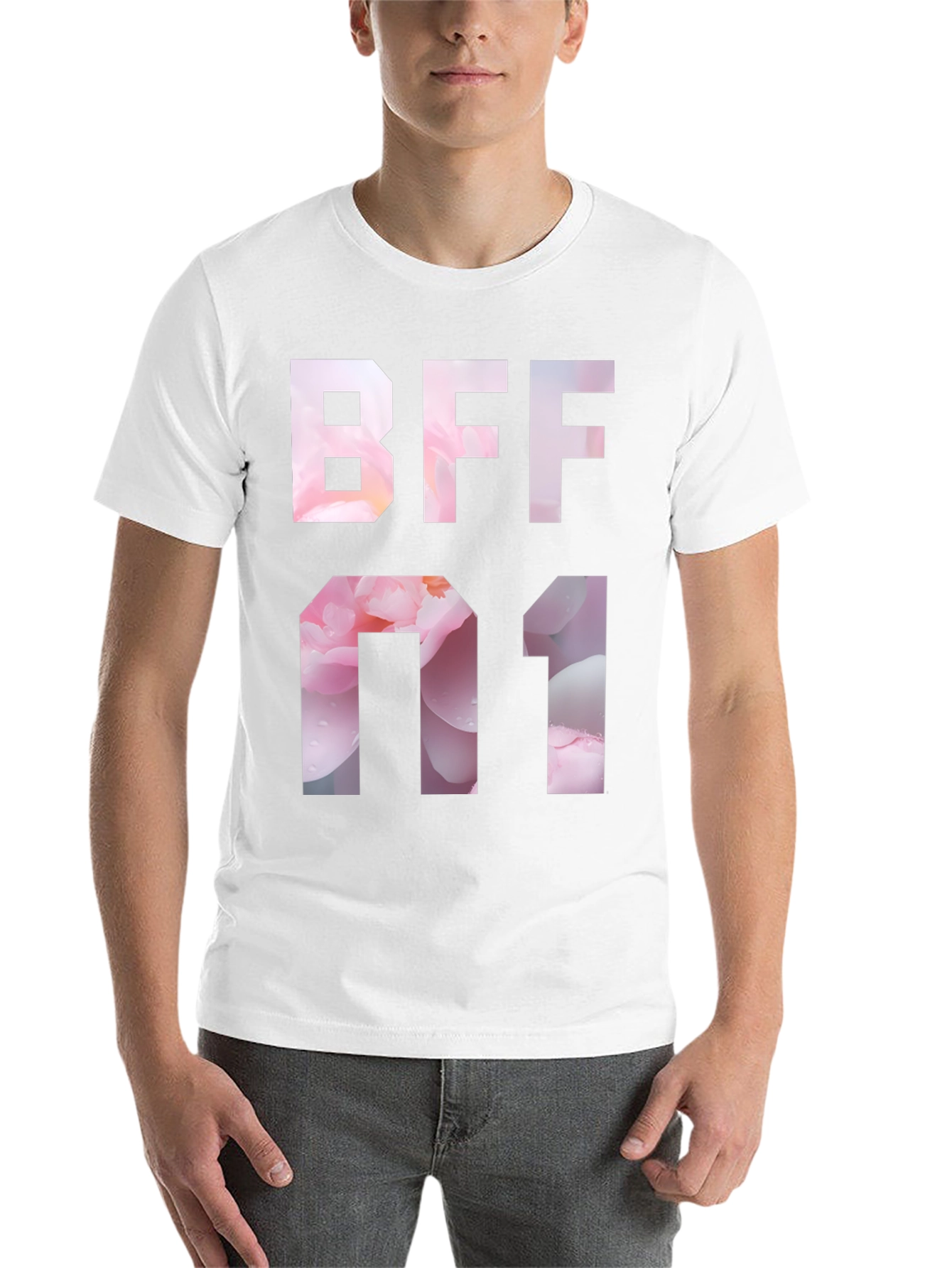 Black BFF 01 Graphic Tee - Black Short Sleeve T-Shirt view 14