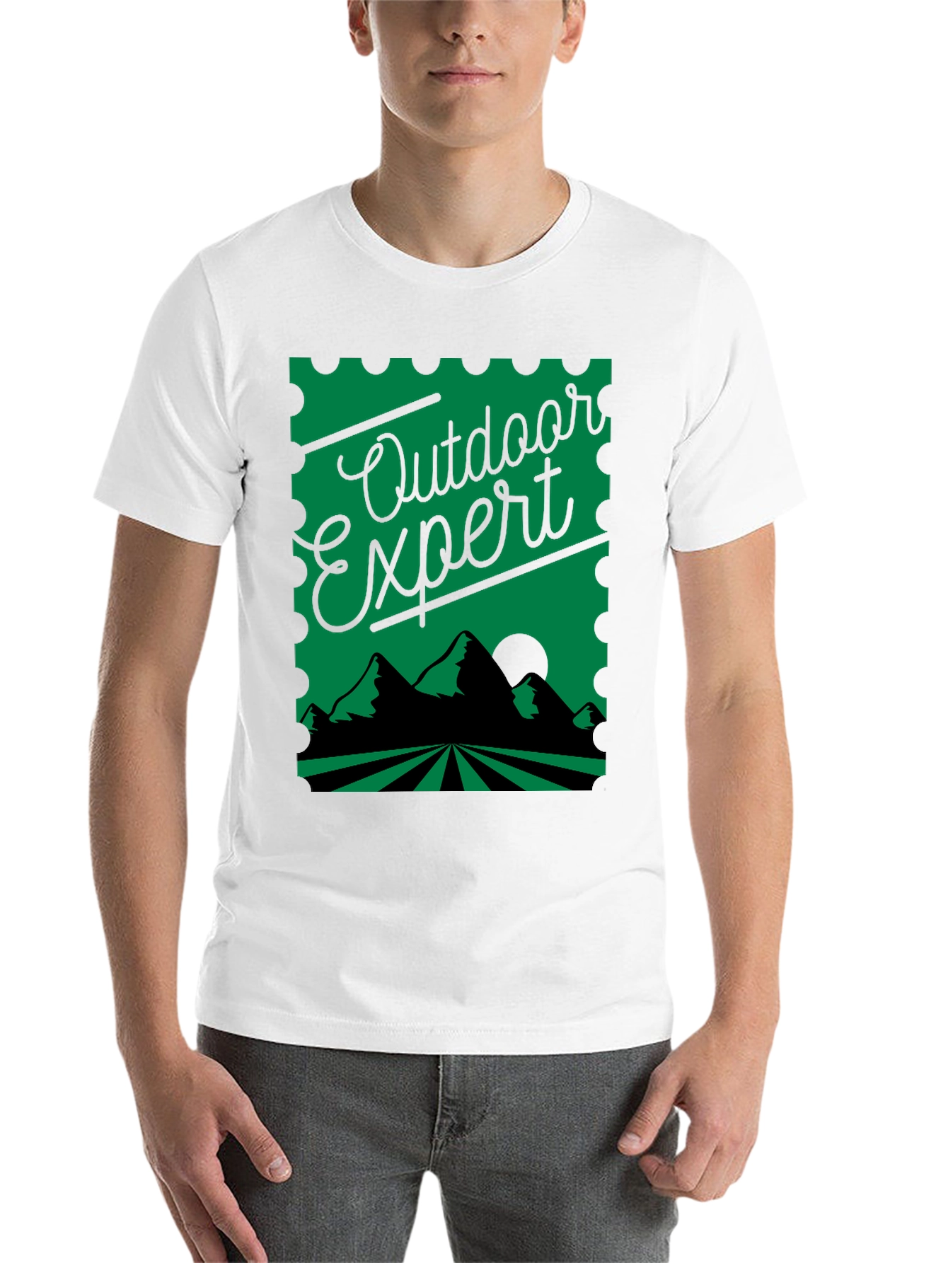 Black Outdoor Expert Graphic T-Shirt - Nature Lover Tee view 14