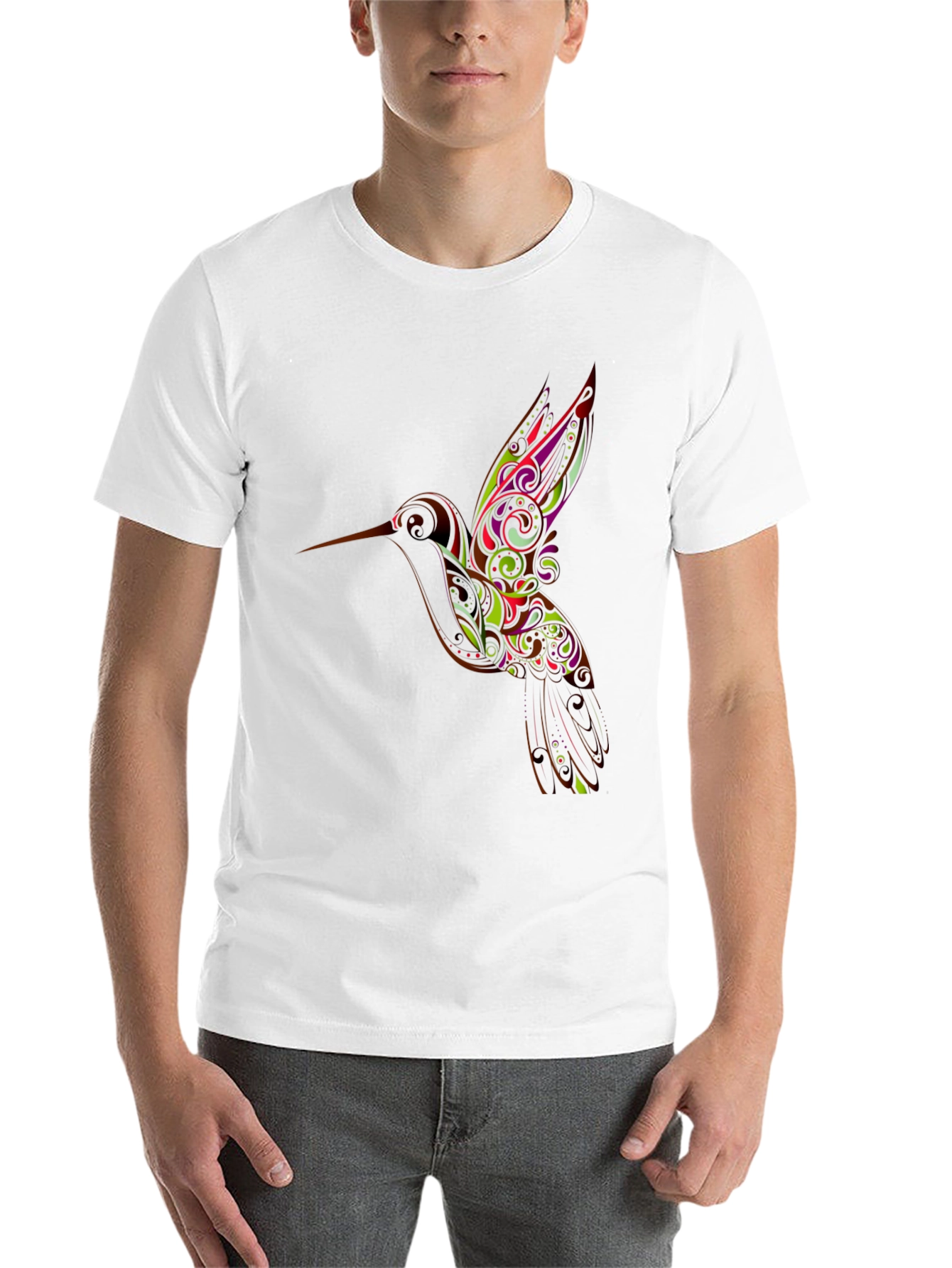 Black Hummingbird Graphic Black T-Shirt view 14