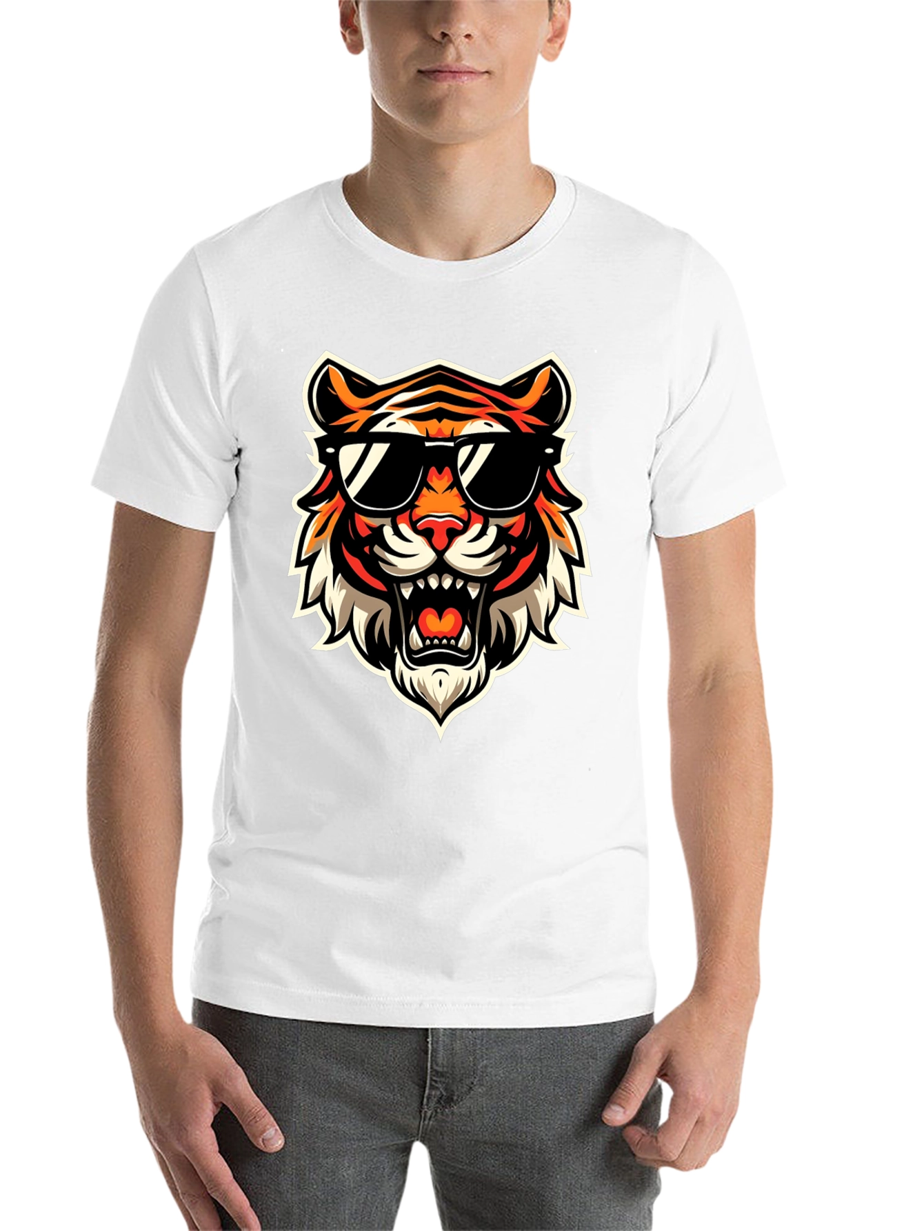 Black Cool Tiger Graphic Tee - Bold Streetwear view 14