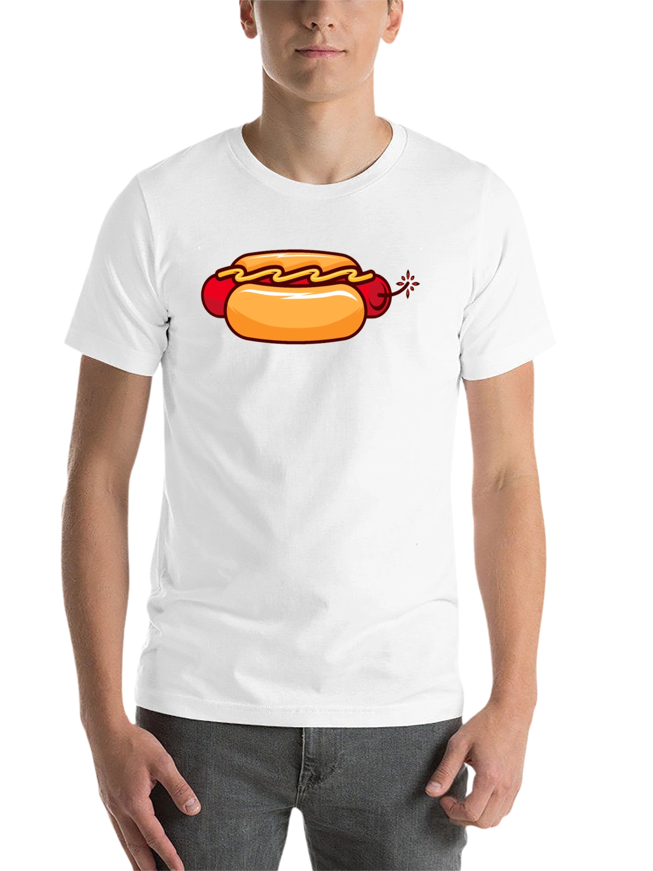 Black Hot Dog Bomb T-Shirt - Funny Graphic Tee view 14