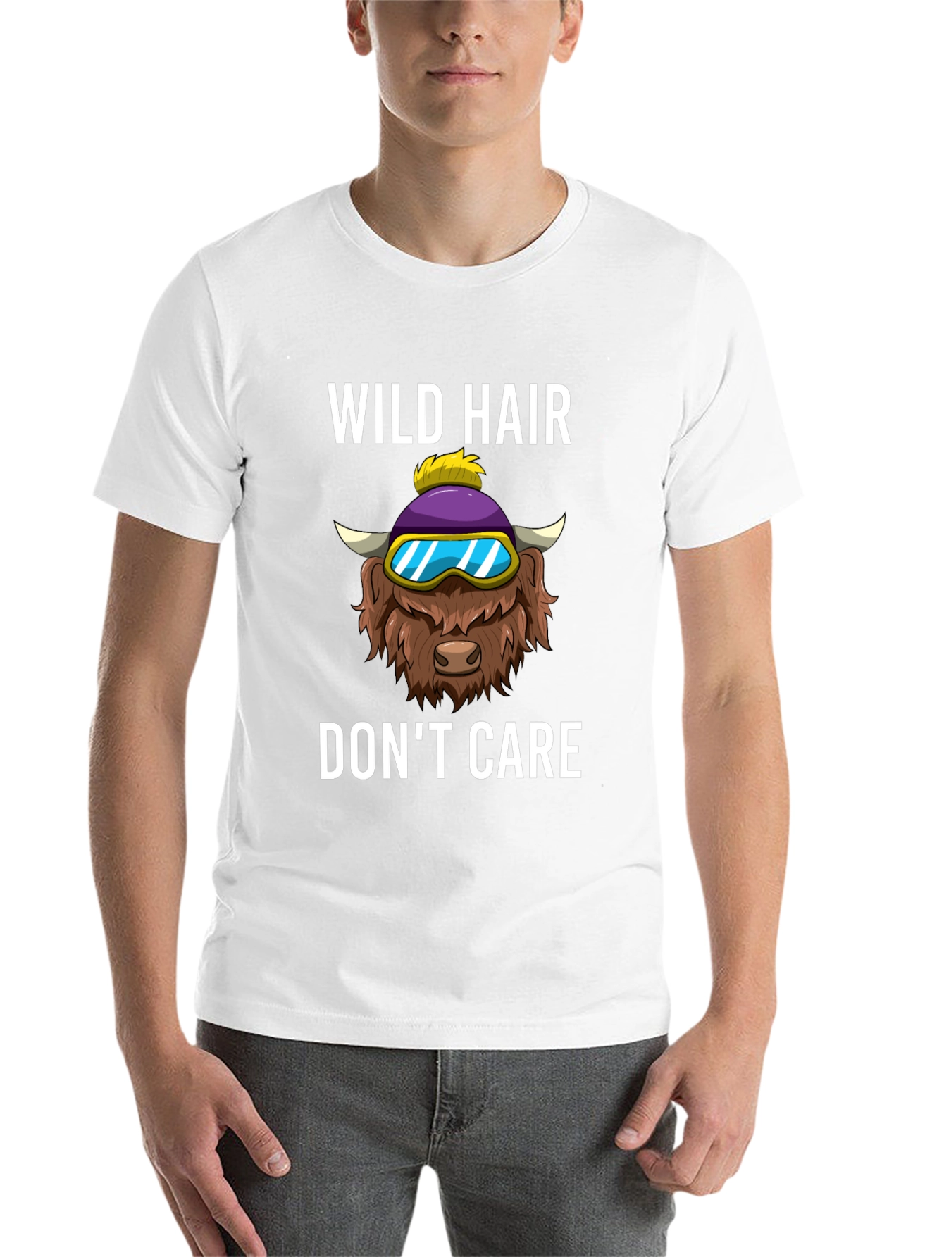 Black Wild Hair Don't Care Graphic Tee view 14