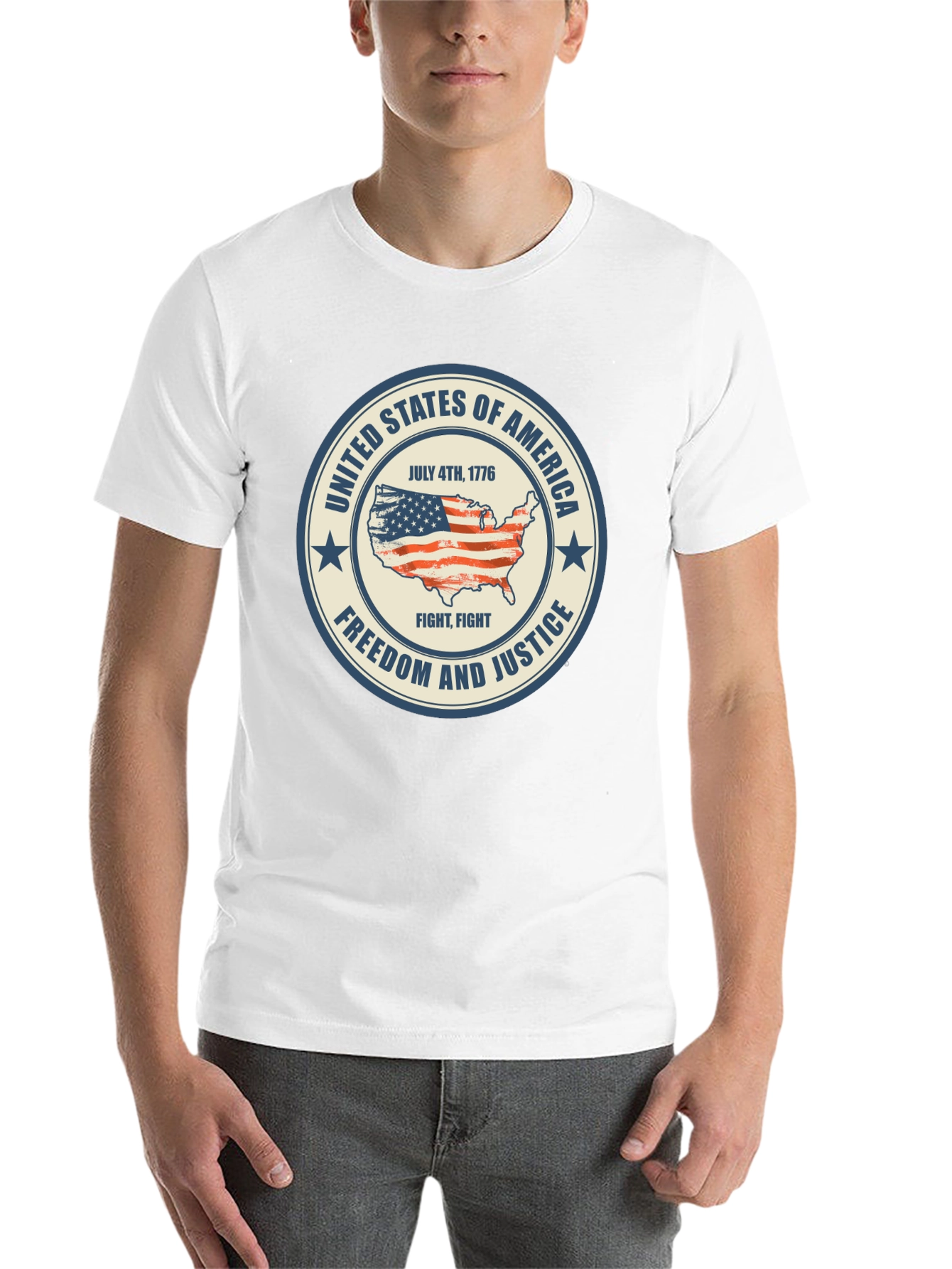 Black United States Patriotic T-Shirt view 14
