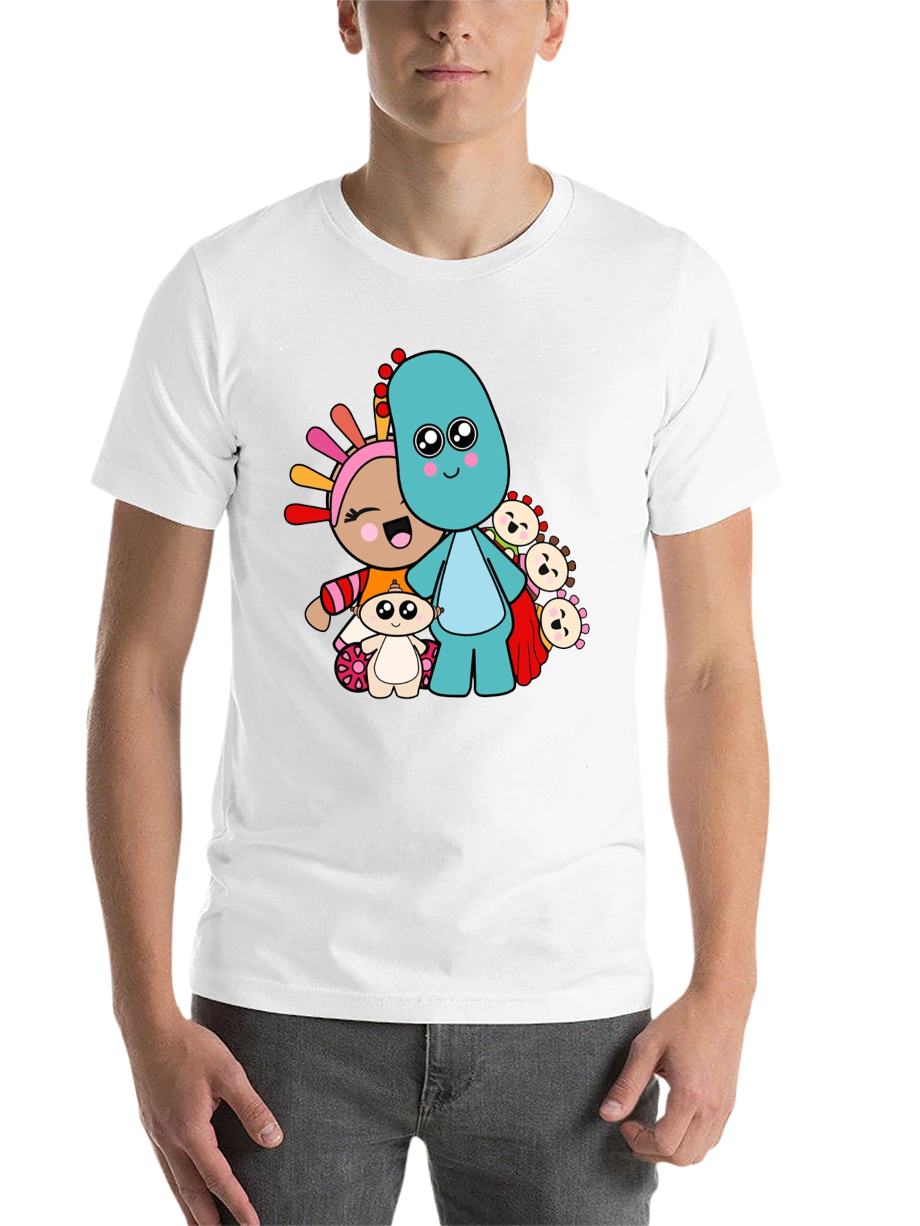 Black In the Night Garden Cartoon Character Black T-Shirt view 14