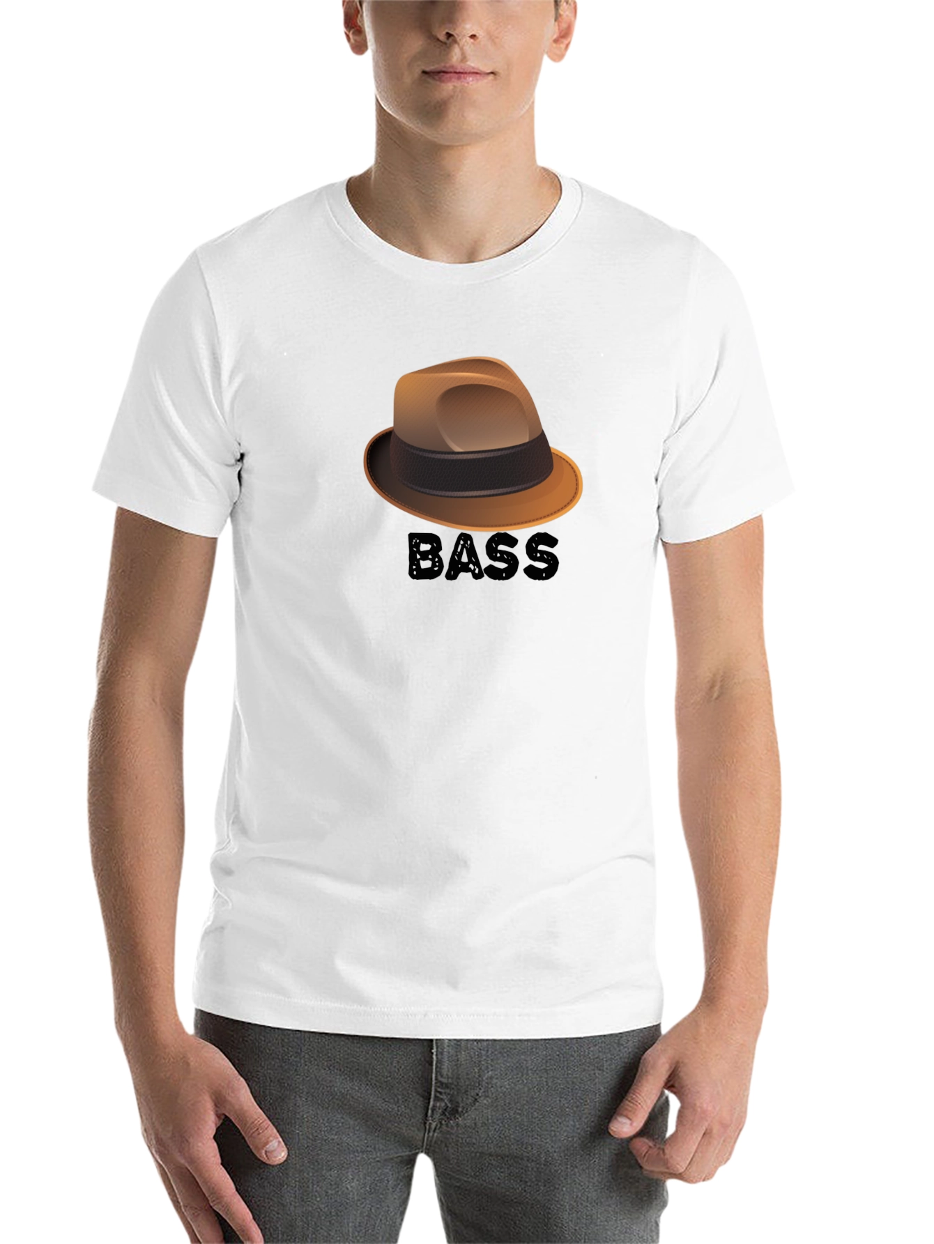 Black Bass Hat Graphic T-Shirt - Cool Music Lover Tee view 14