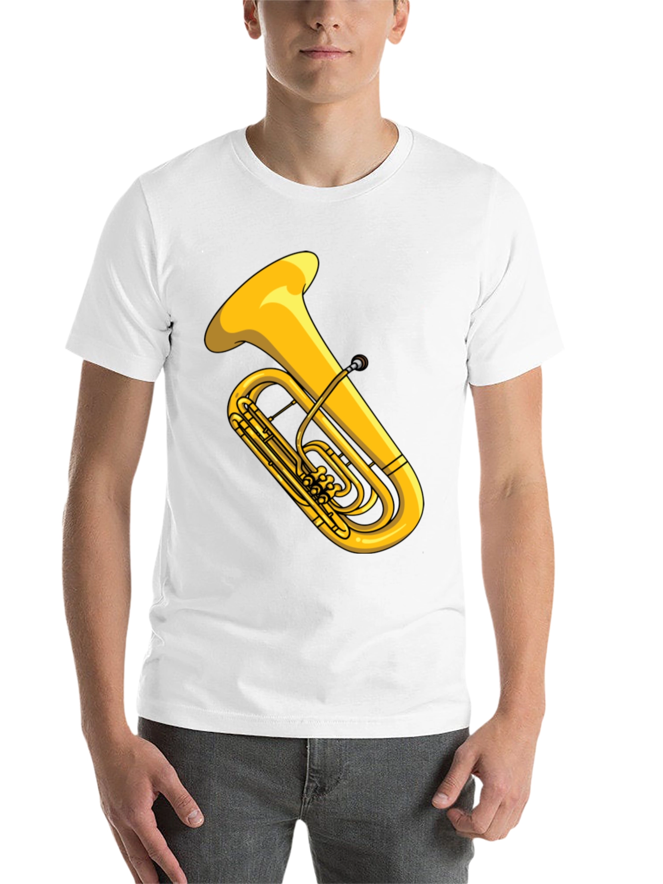 Black Tuba Graphic Tee - Musical Instrument Shirt view 14