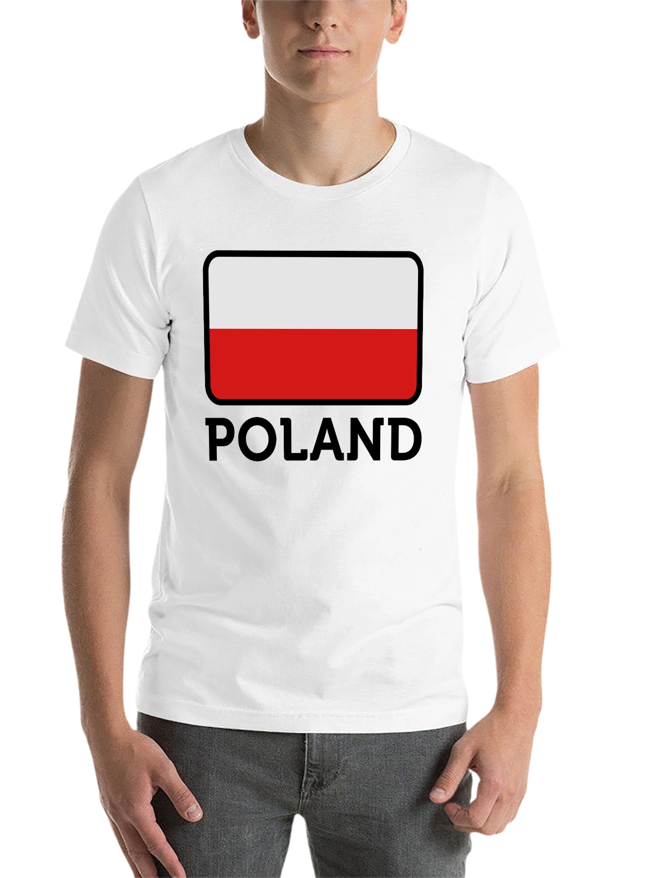 Poland Flag T-Shirt - Black Graphic Tee - 14