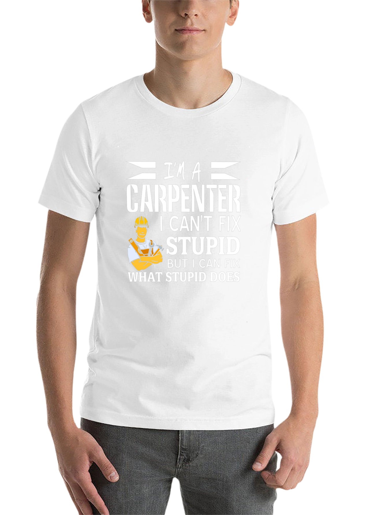 Black Carpenter Fix T-Shirt - Funny Occupation Tee view 14