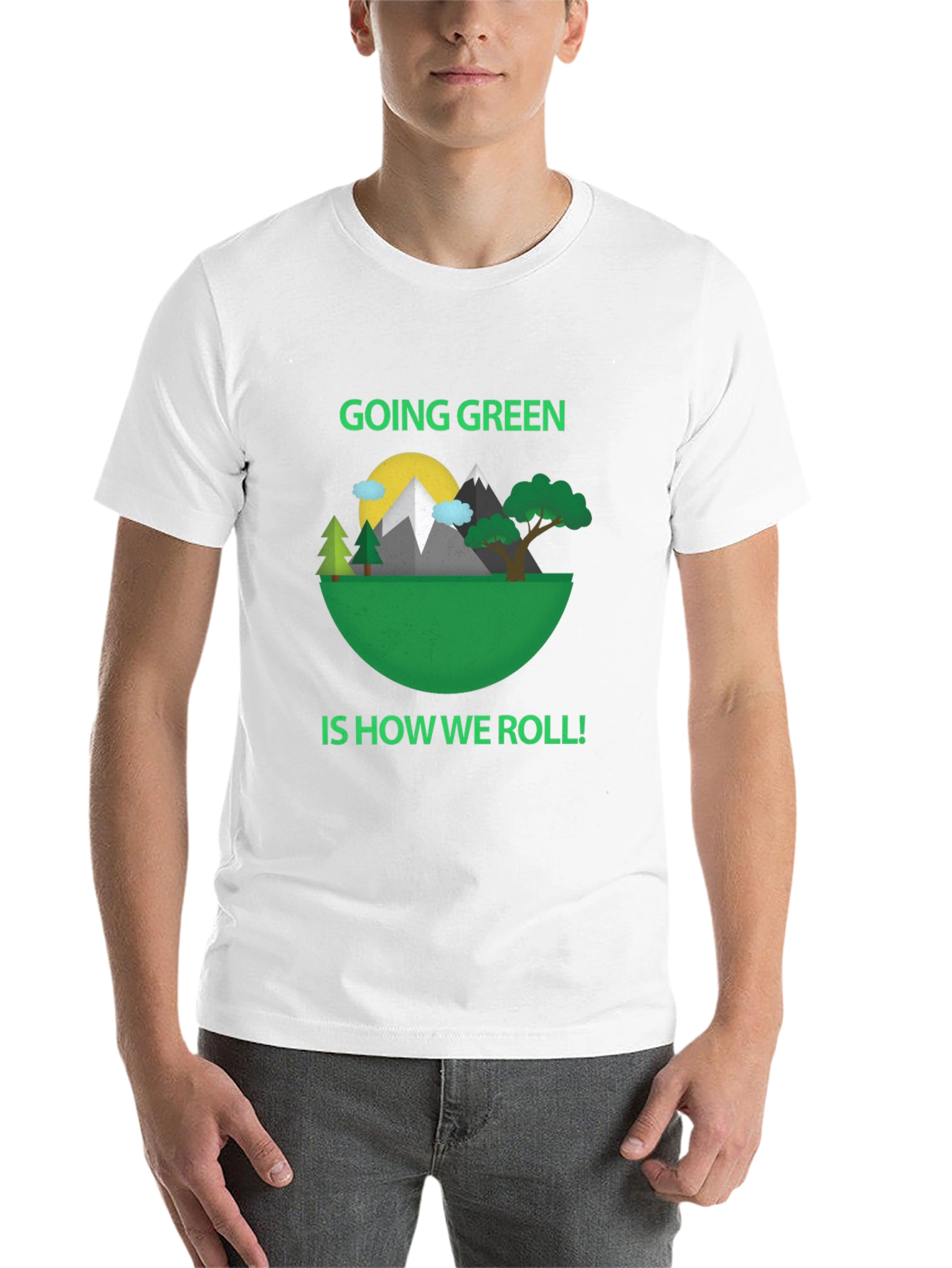Black Eco-Friendly 'Going Green' Graphic Tee view 14
