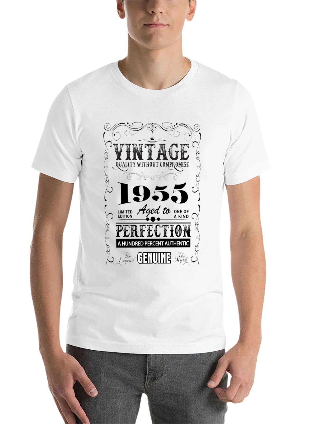 Black Vintage 1955 Aged to Perfection T-Shirt view 14