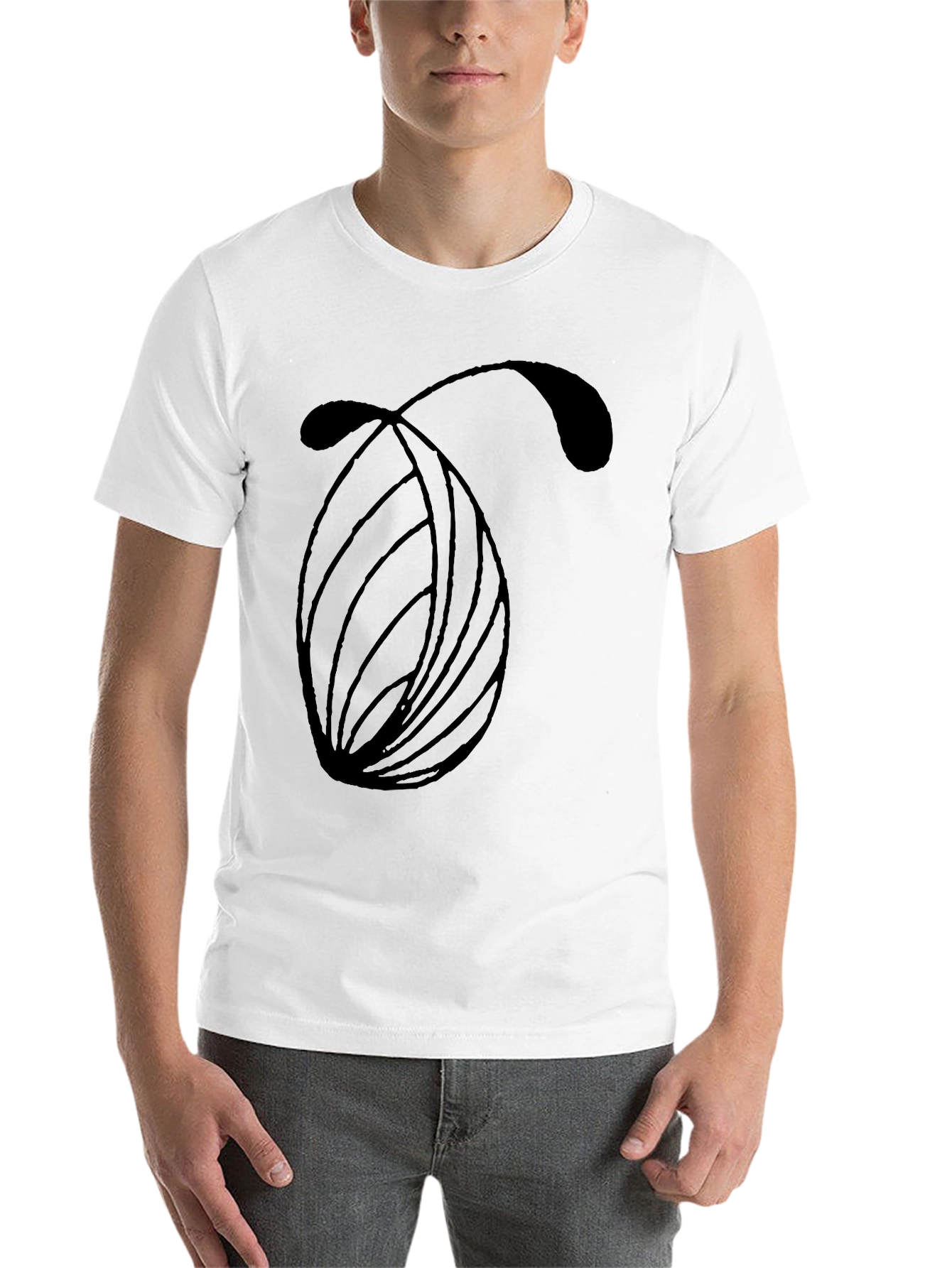 Modern Abstract Graphic Black T-Shirt - 14