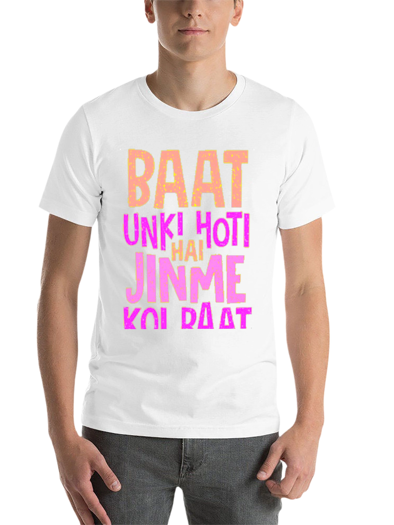 Black Statement T-Shirt - Baat Unki Hoti Hai view 14