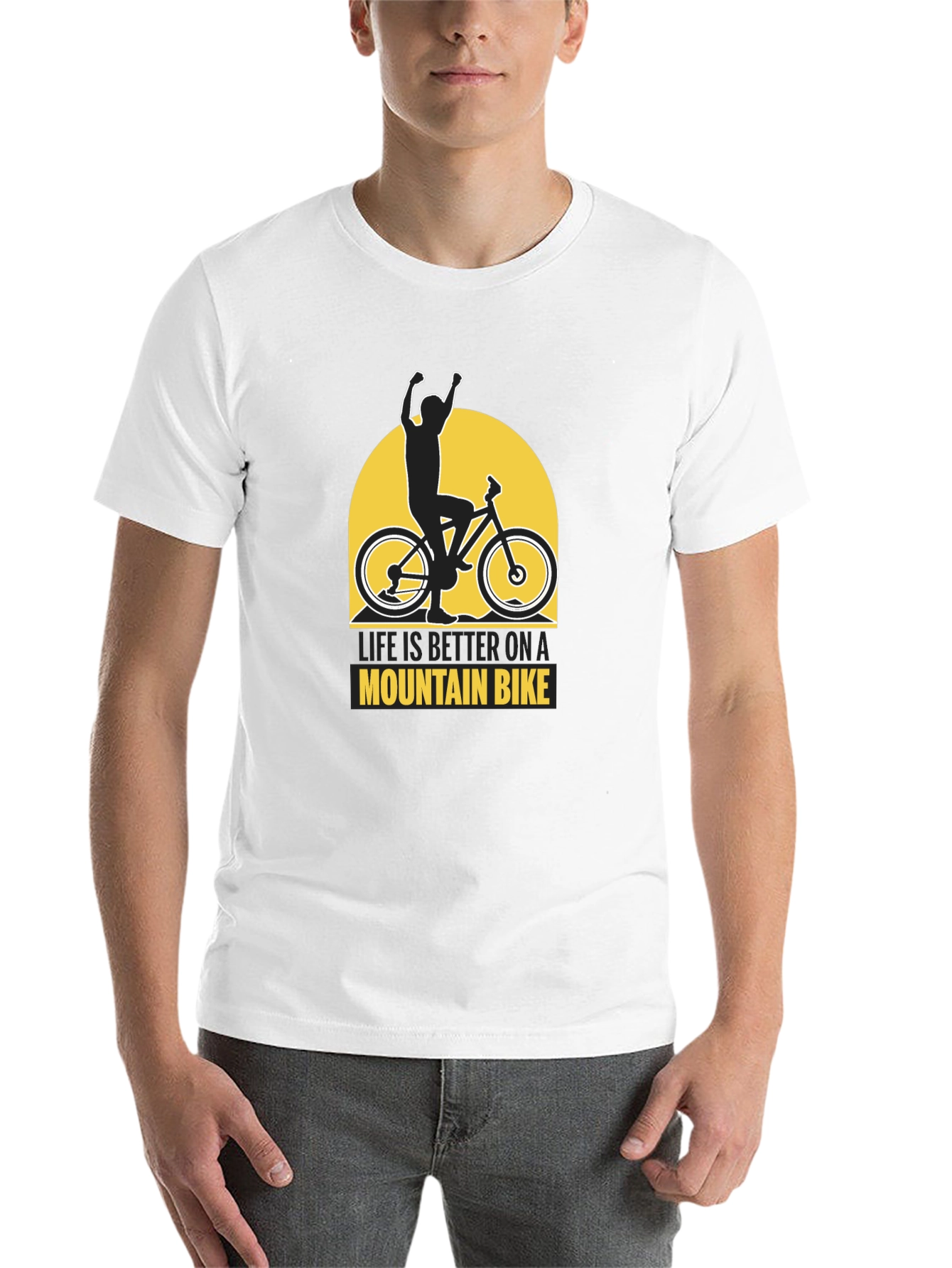 Black Life is Better Mountain Bike Graphic Tee view 14