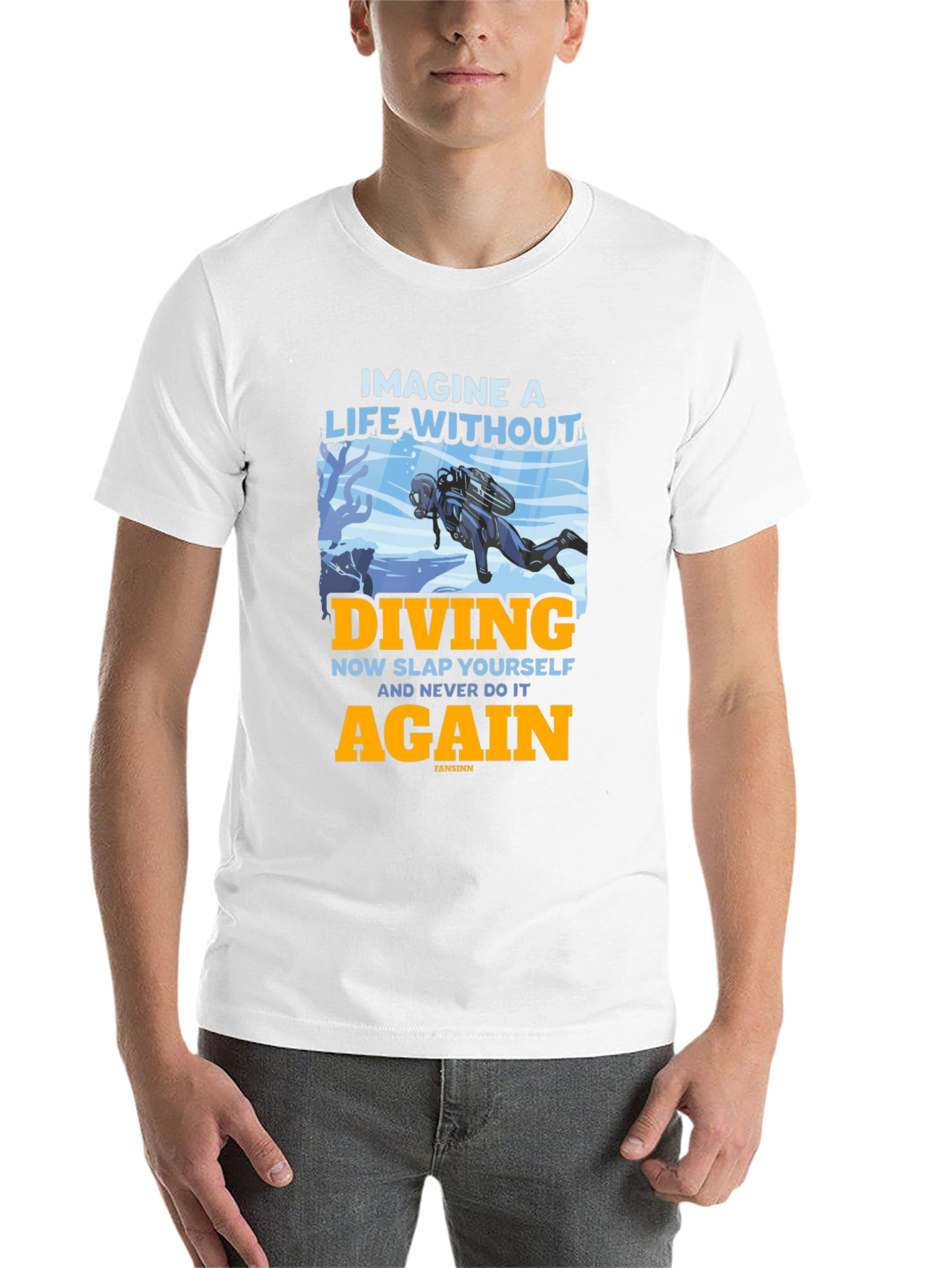 Black Diving T-Shirt - Imagine a Life Without Diving view 14