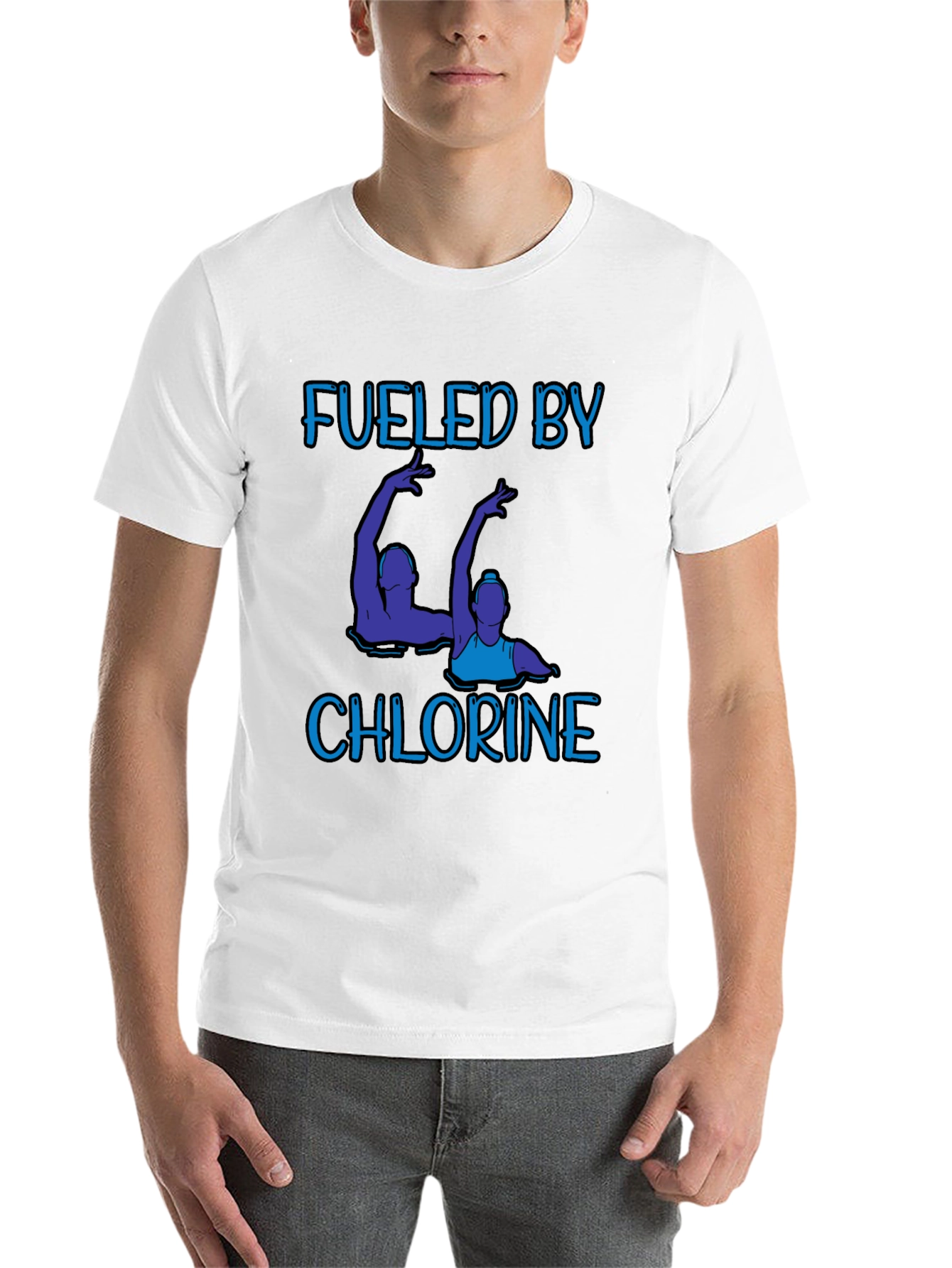 Fueled by Chlorine T-Shirt - Artistic Swimmers Design - 14