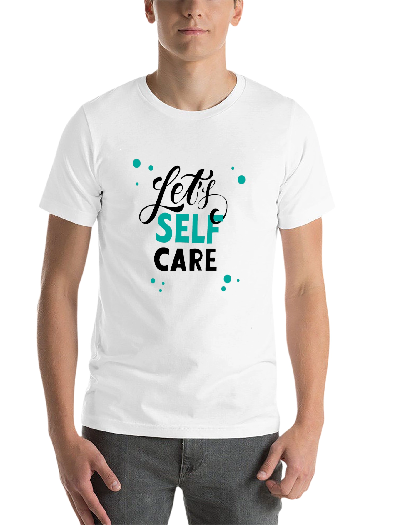 Black Self Care Black T-Shirt - Trendy Graphic Tee view 14